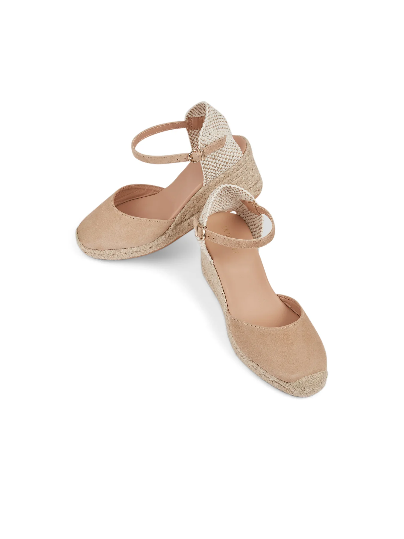 Neutral Marissa Beige Suede Ankle Strap Espadrilles - Image 4