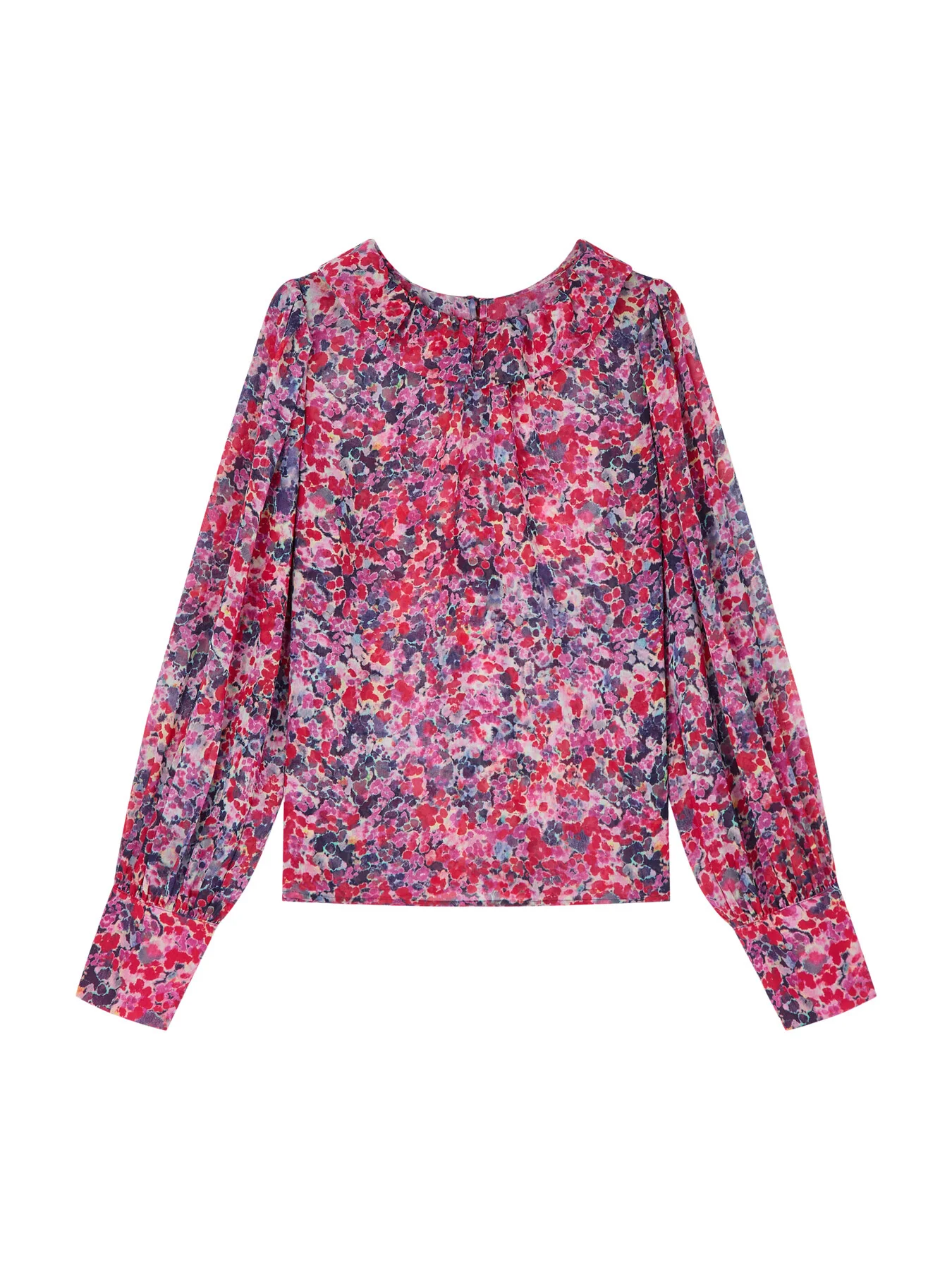 Erin Multi Watercolor Floral Blouse