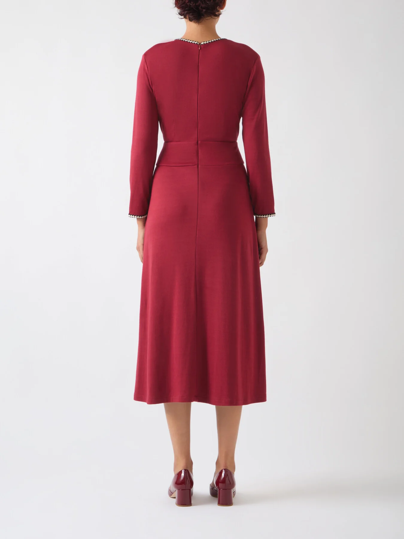 Astrid Rio Viscose Blend Contrast Trim Ponte Dress - Image 4