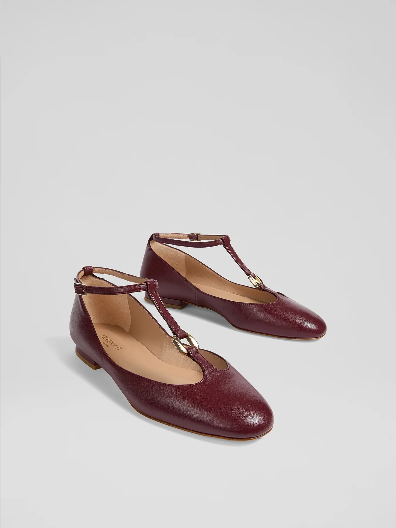 Minna Leather Maryjane Flats Red - Image 2