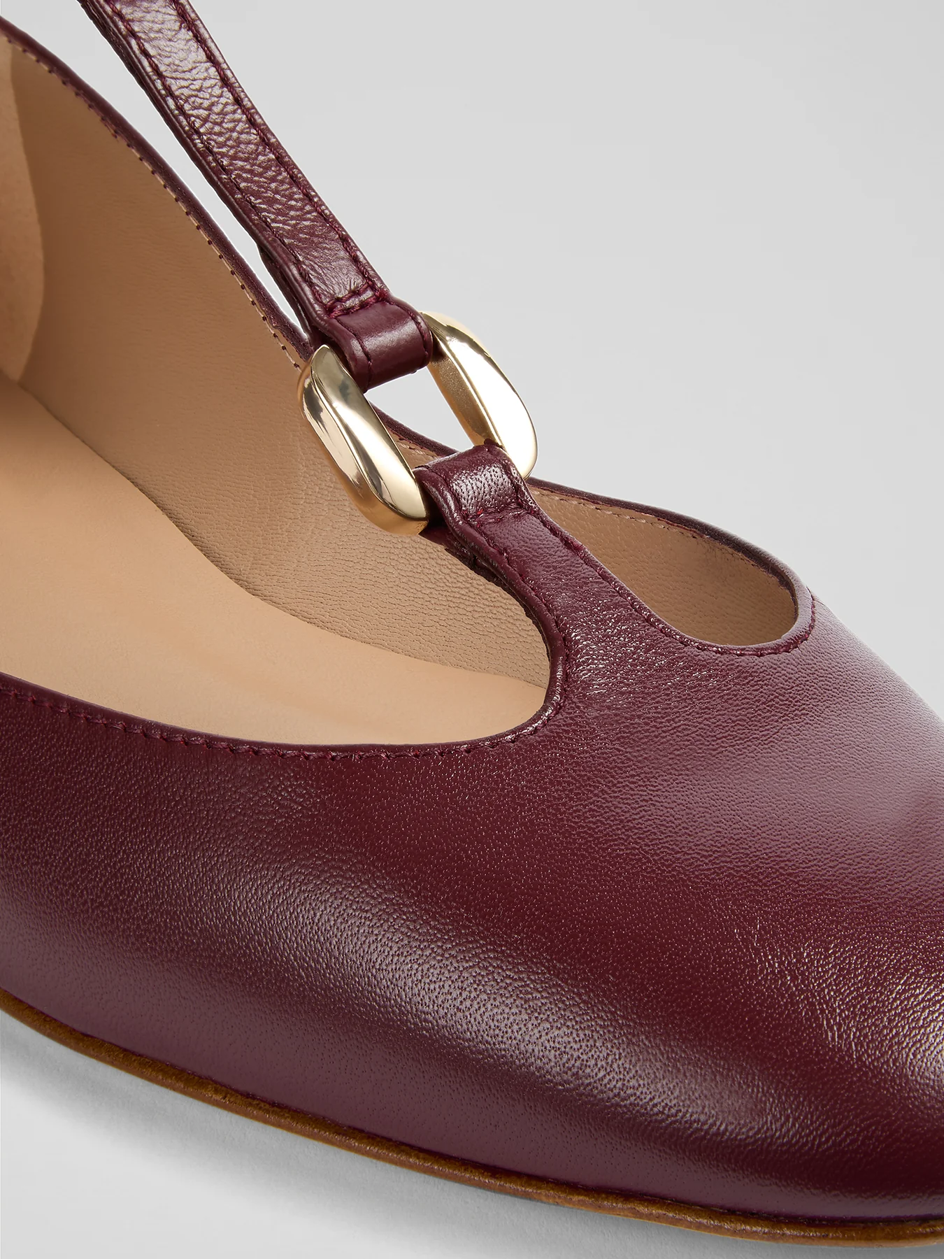 Minna Leather Maryjane Flats Red - Image 3