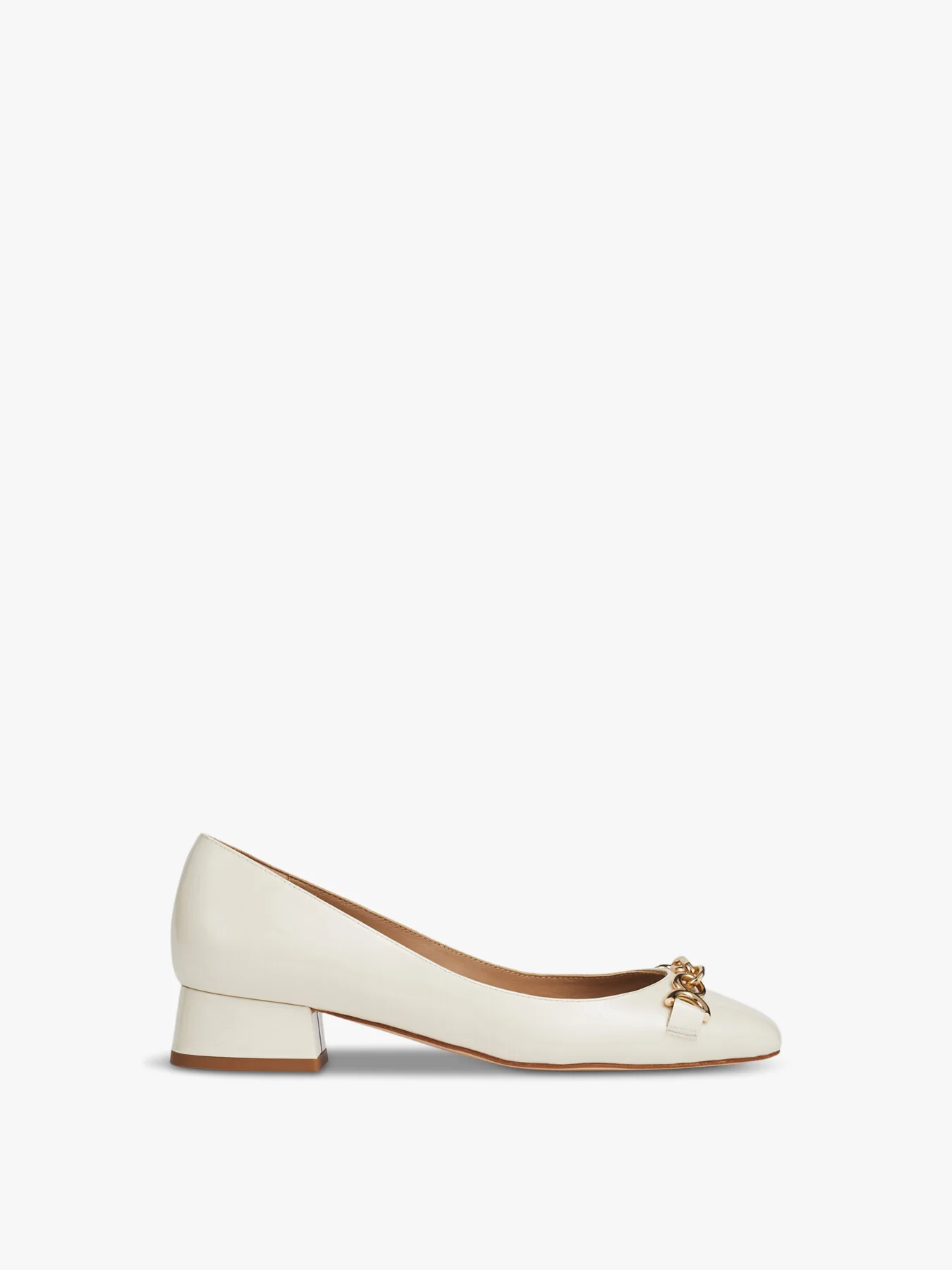 Blakely Ecru Patent Snaffle Pumps
