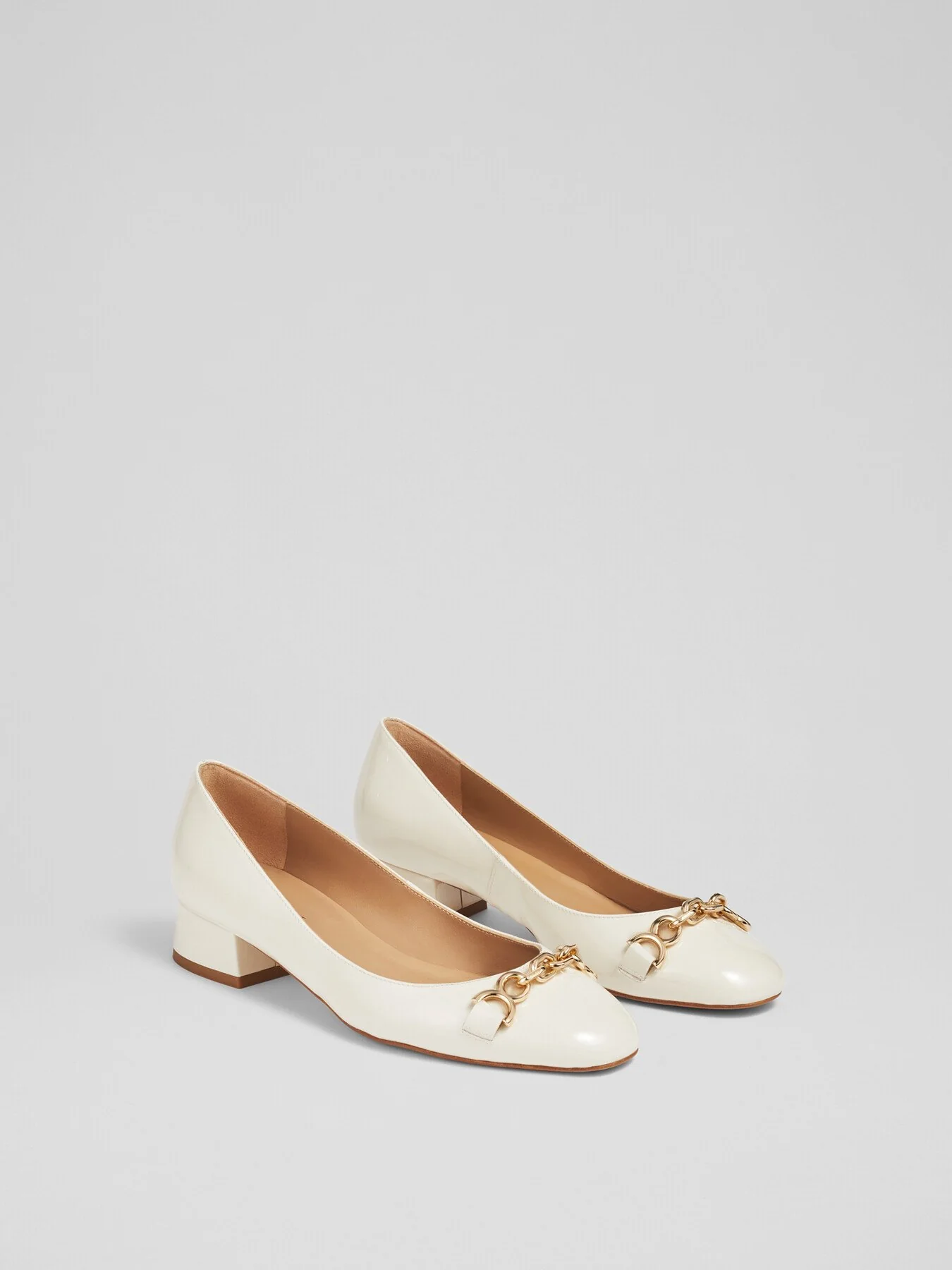 Blakely Ecru Patent Snaffle Pumps - Image 2
