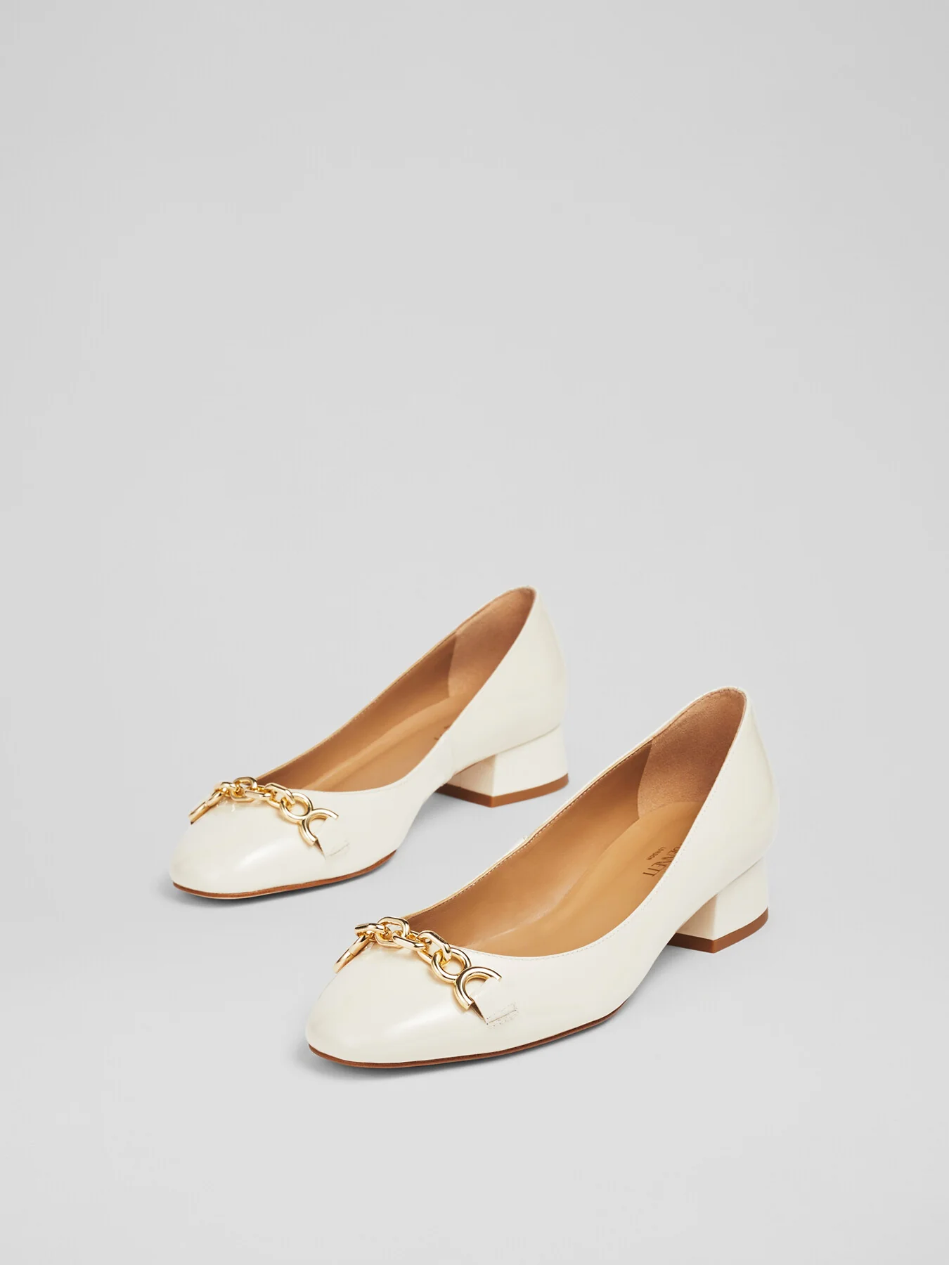 Blakely Ecru Patent Snaffle Pumps - Image 3