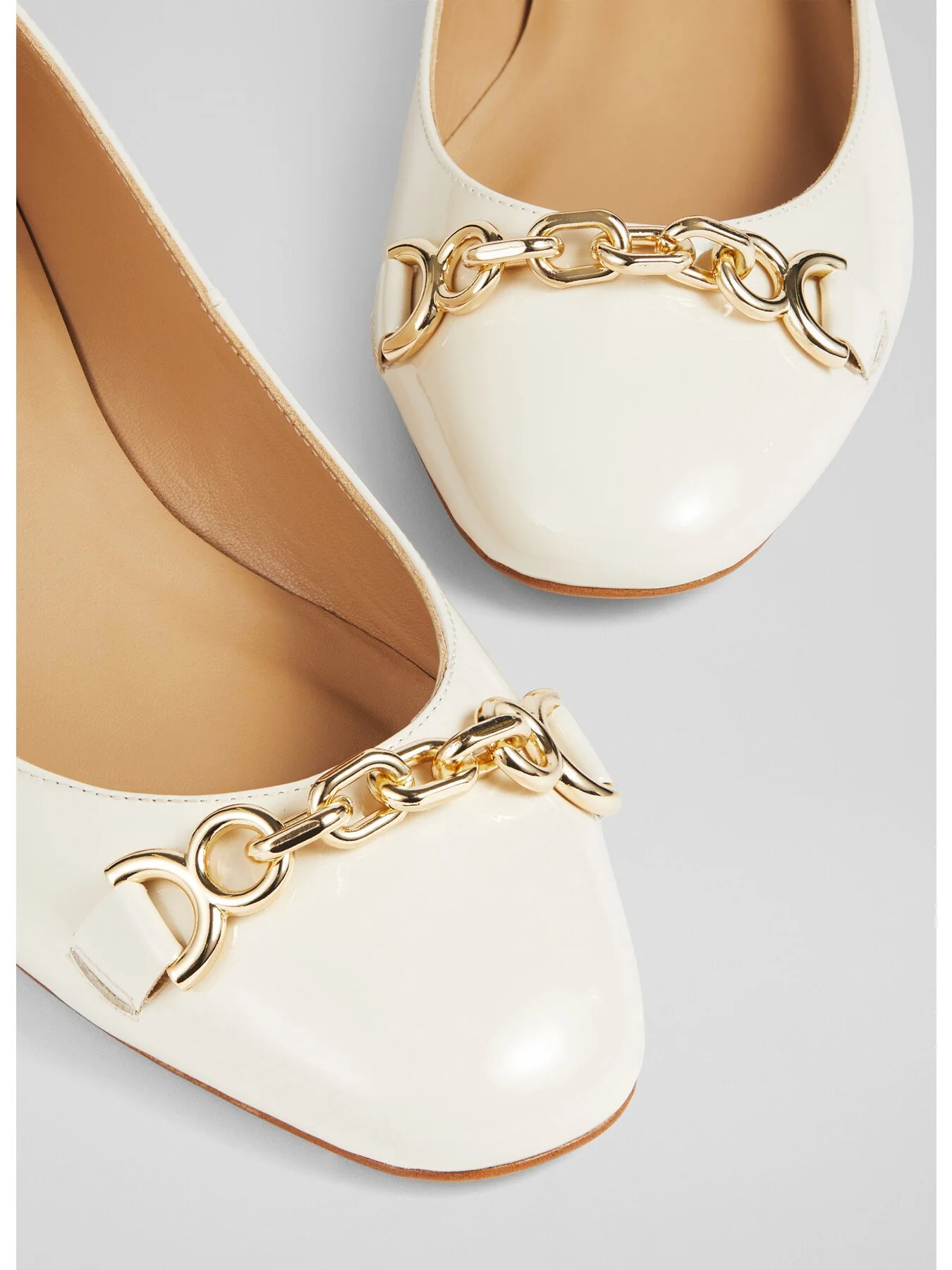 Blakely Ecru Patent Snaffle Pumps - Image 4