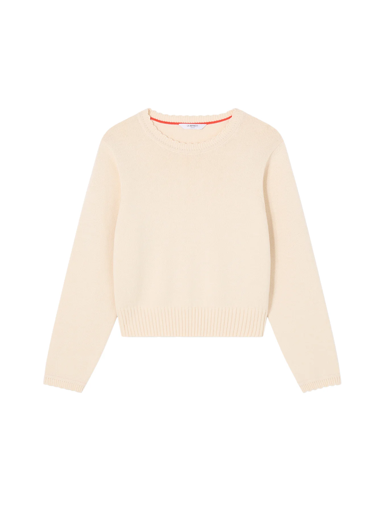 Sandy Plain Cotton Relaxed Sweater White