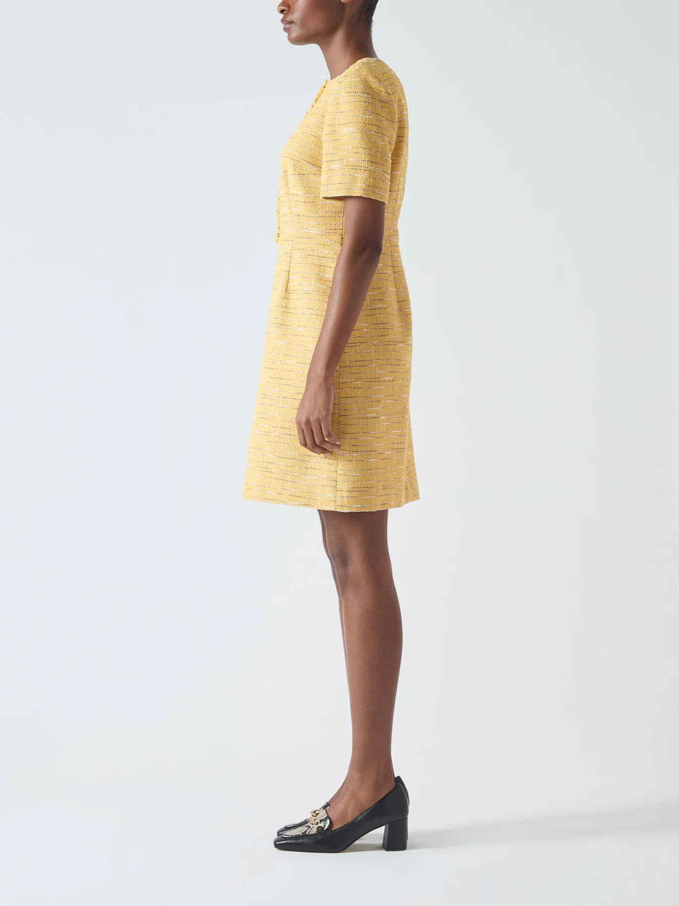 Varley Cotton Blend Tweed Mini Dress With Butt - Image 2