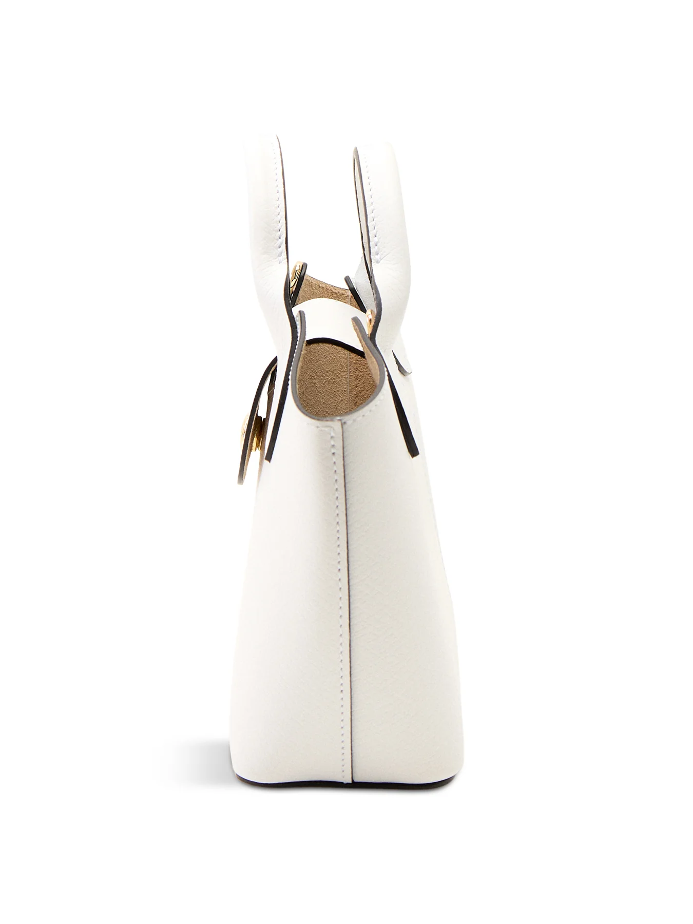 Epure Extra Small Leather Tote Bag White - Image 4