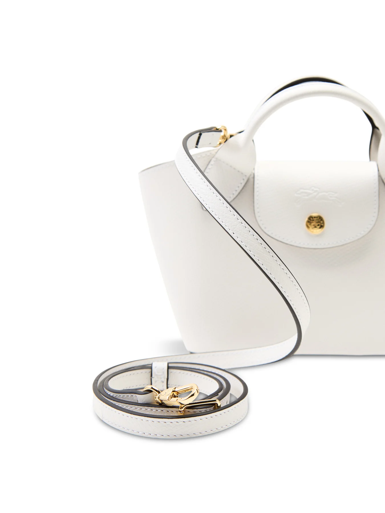 Epure Extra Small Leather Tote Bag White - Image 5