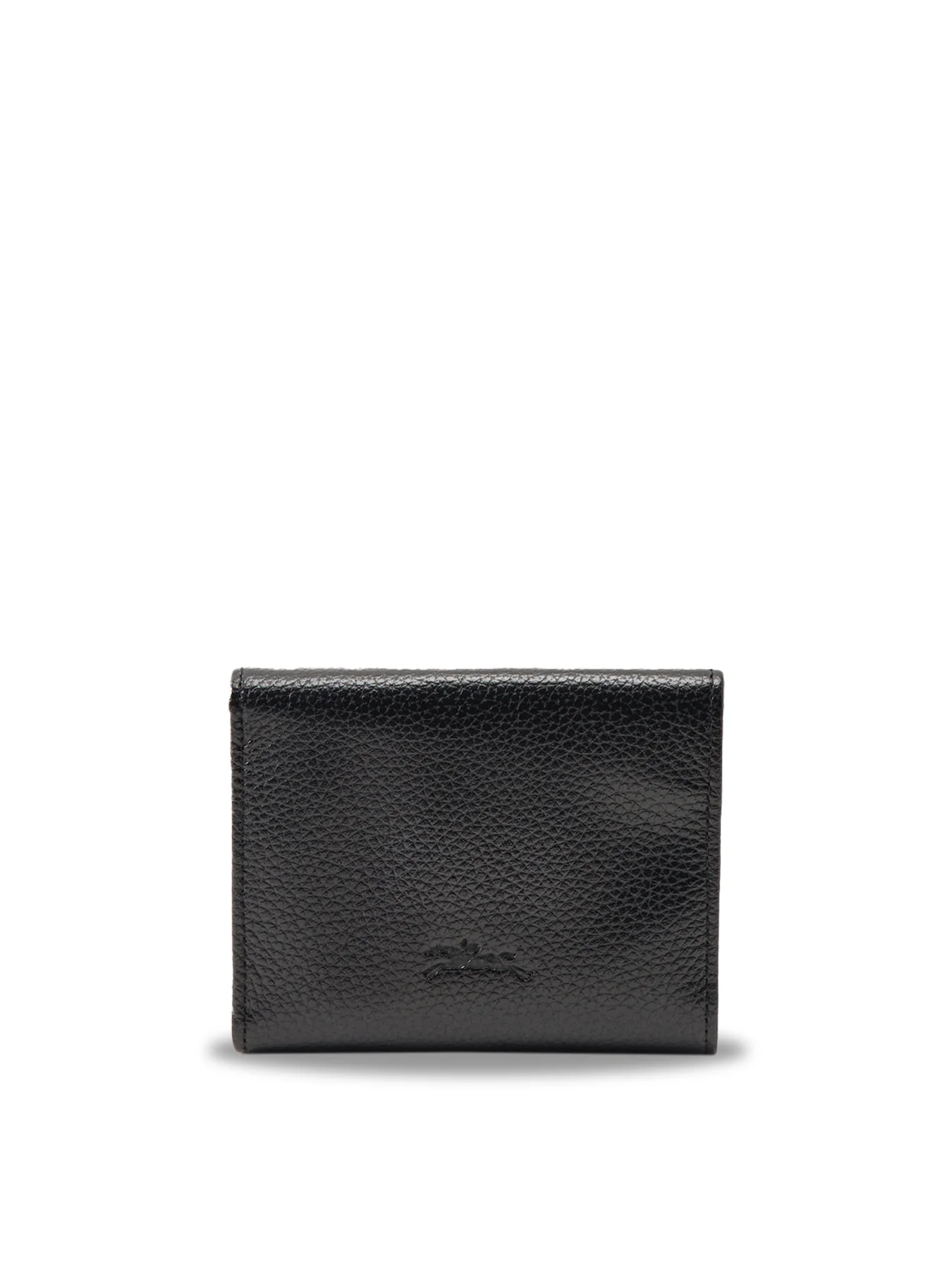 Le Foulonné Leather Compact Wallet Black