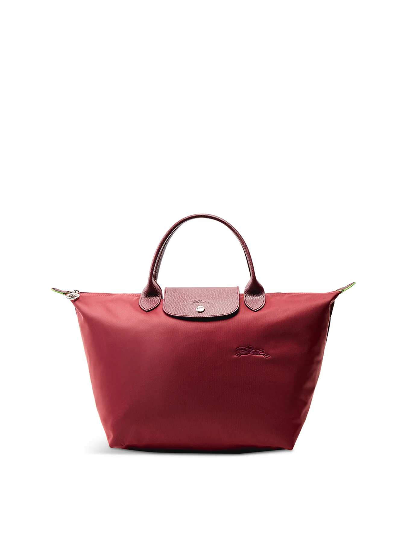 Le Pliage Green Medium Handbag Red