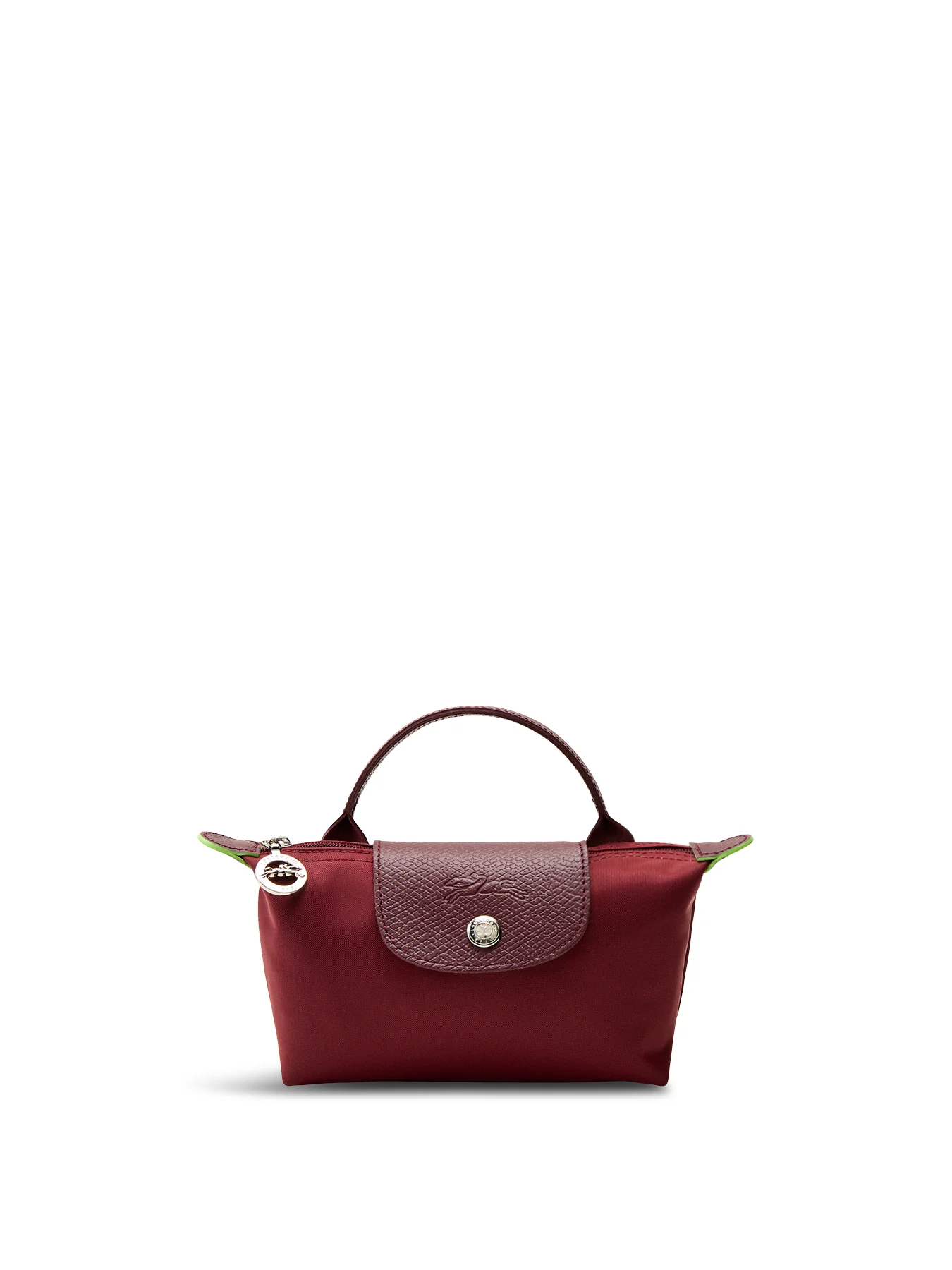 Le Pliage Green Pouch Pomegranate Recycled Canvas