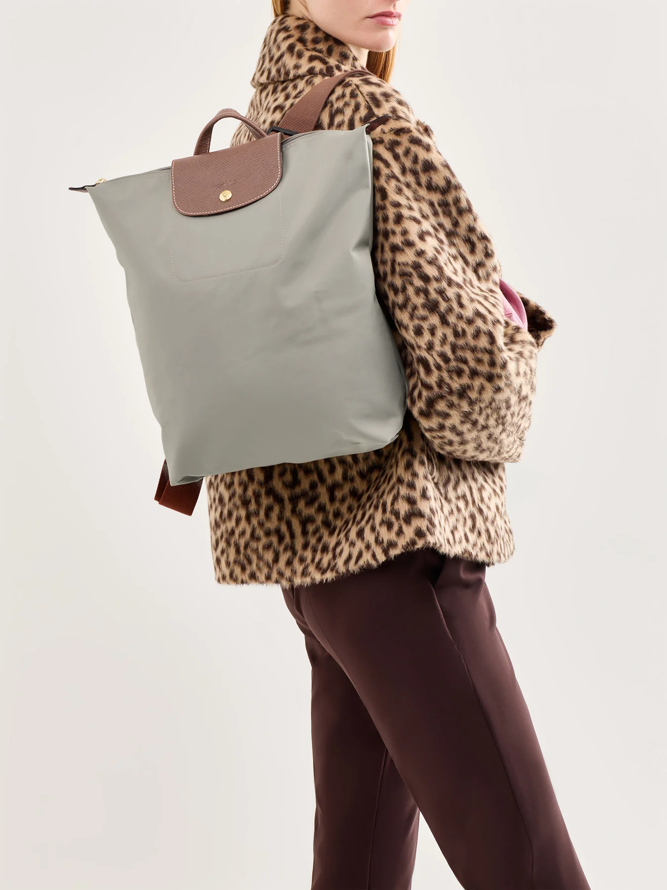 Le Pliage Original Medium Backpack Grey - Image 2