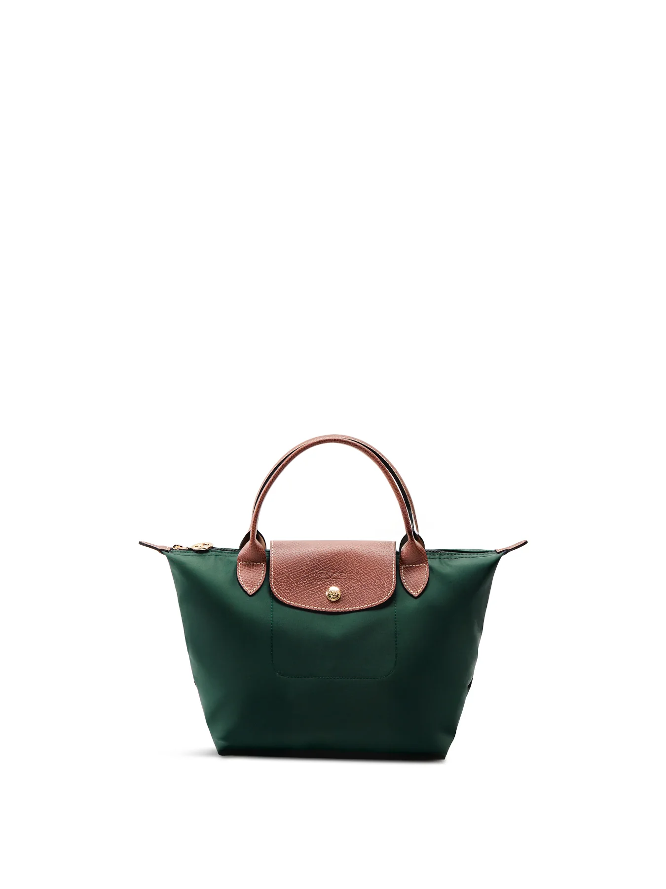 Le Pliage Original Small Handbag British Green Recycled Canvas