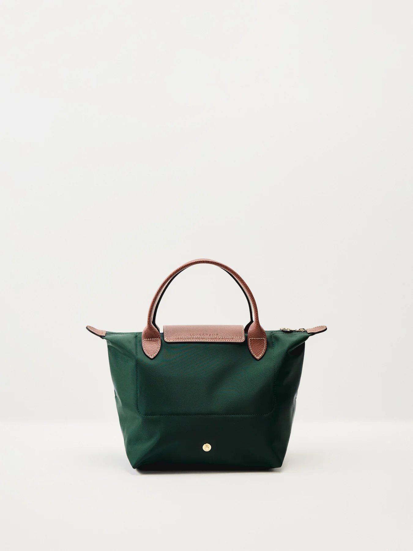 Le Pliage Original Small Handbag British Green Recycled Canvas - Image 3