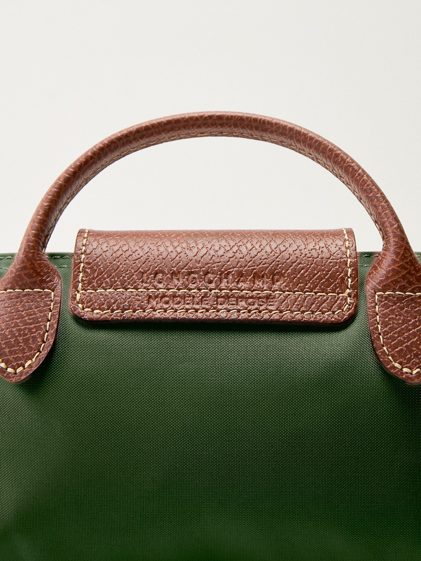 Le Pliage Original Pouch British Green Recycled Canvas - Image 5