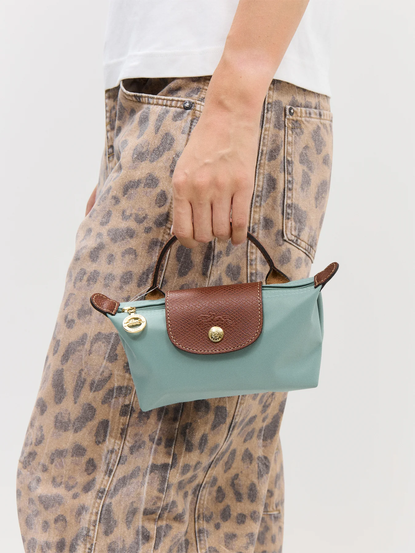 Le Pliage Original Pouch Celadon Recycled Canvas - Image 2