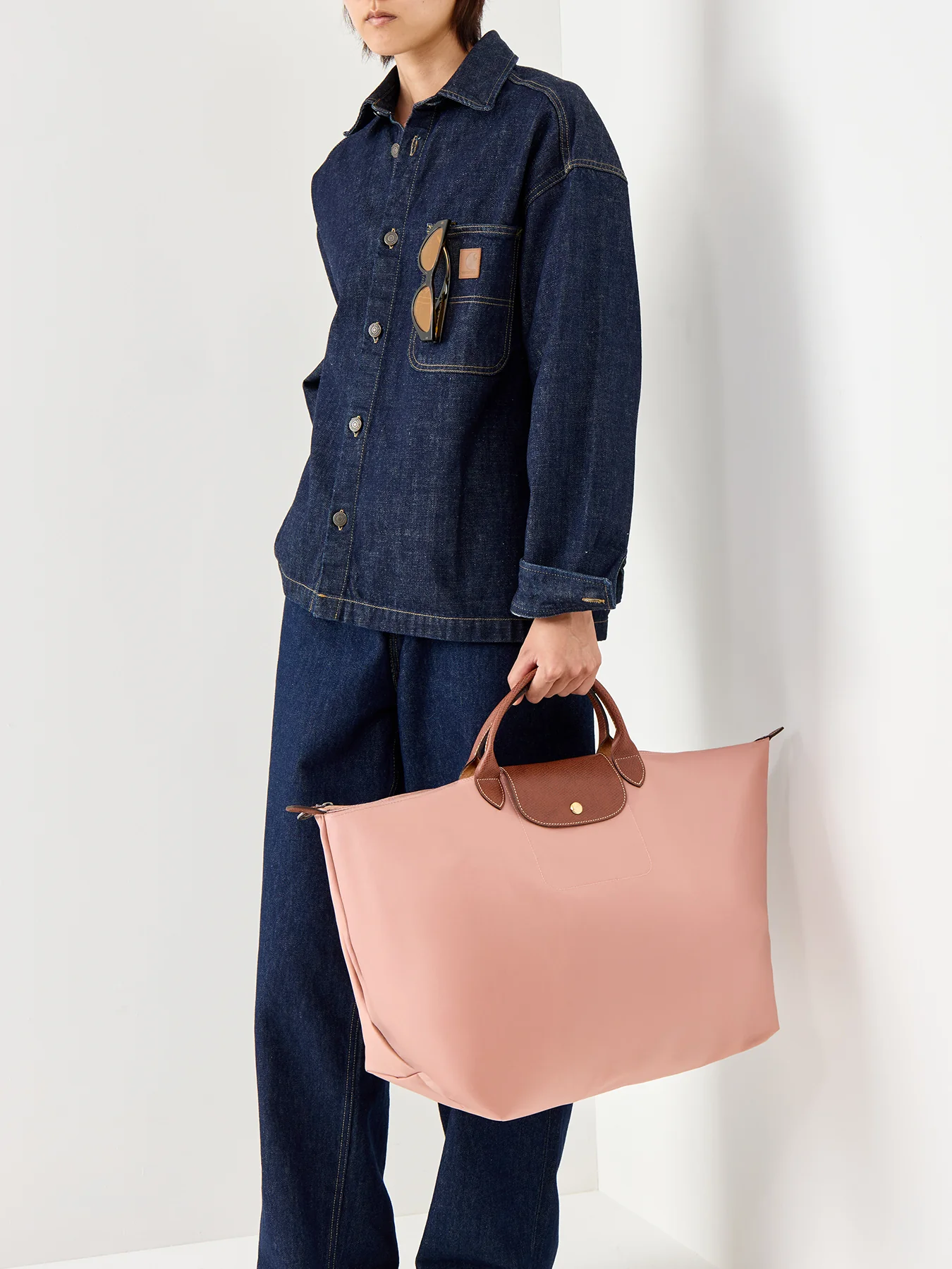 Le Pliage Original Large Travel Bag Pink Tea - Image 2