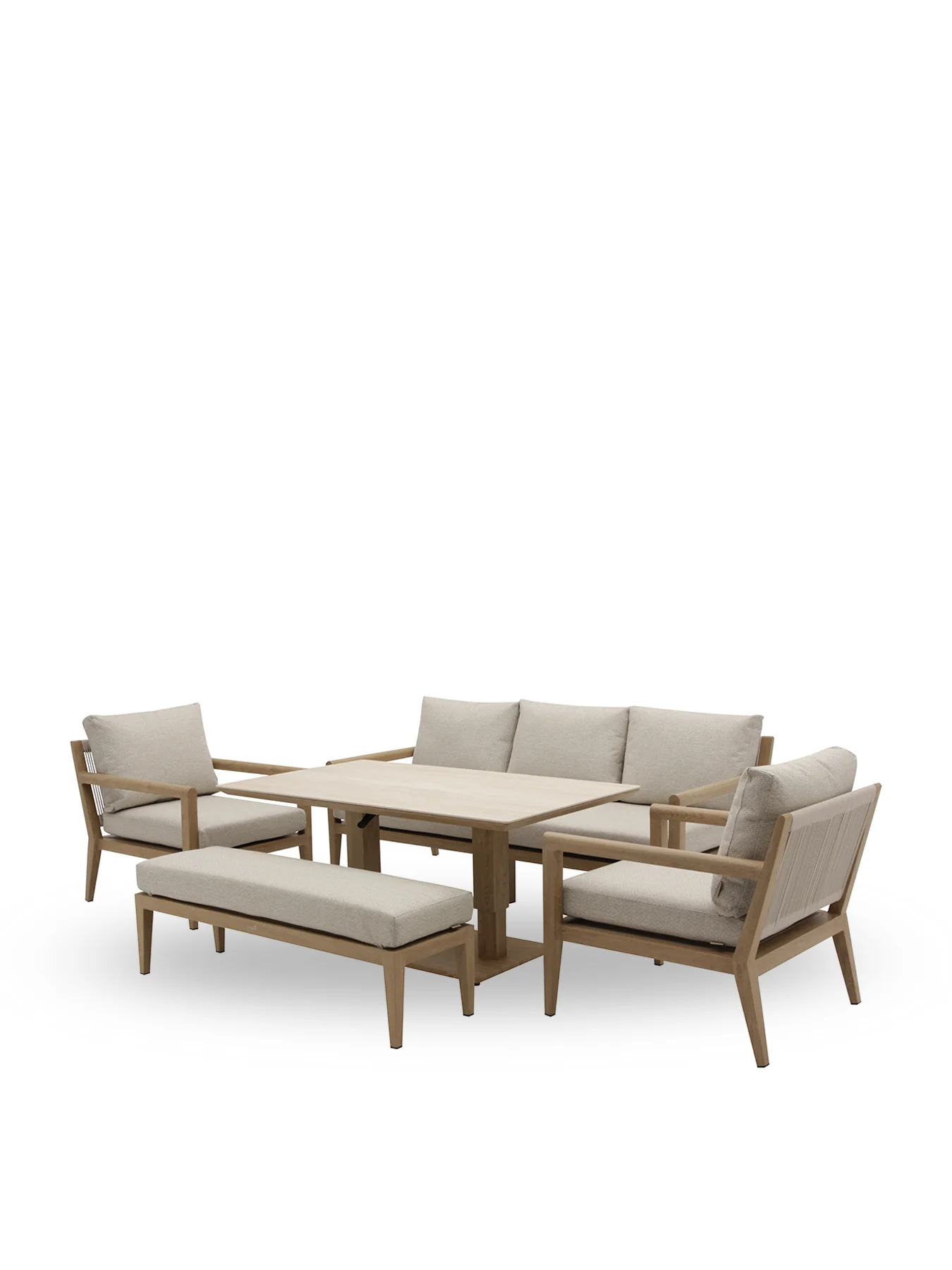Maine Garden Lounge Set Cream