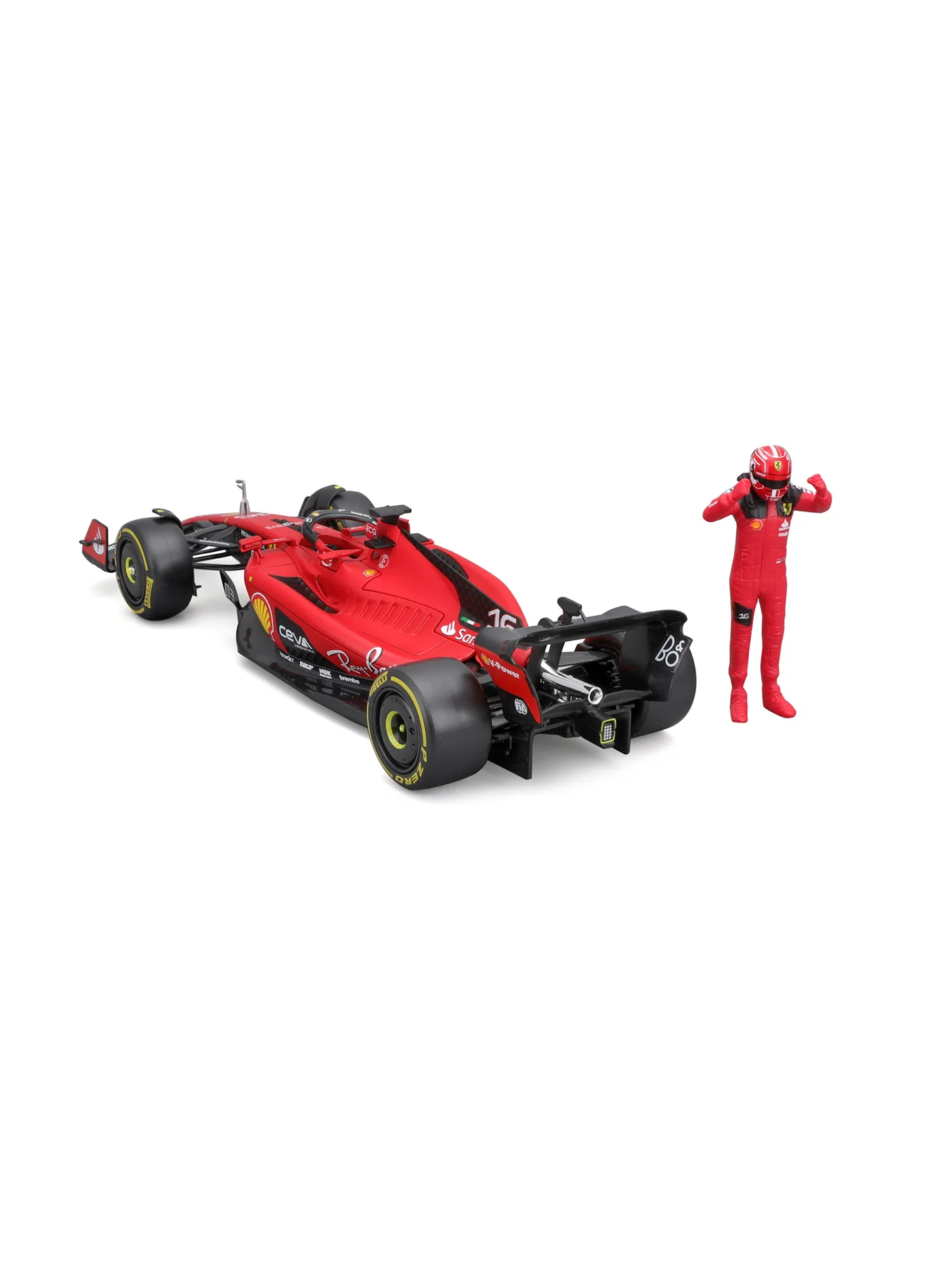 1:24 F1 Ferrari With Driver Figure Leclerc Model Car - Image 3