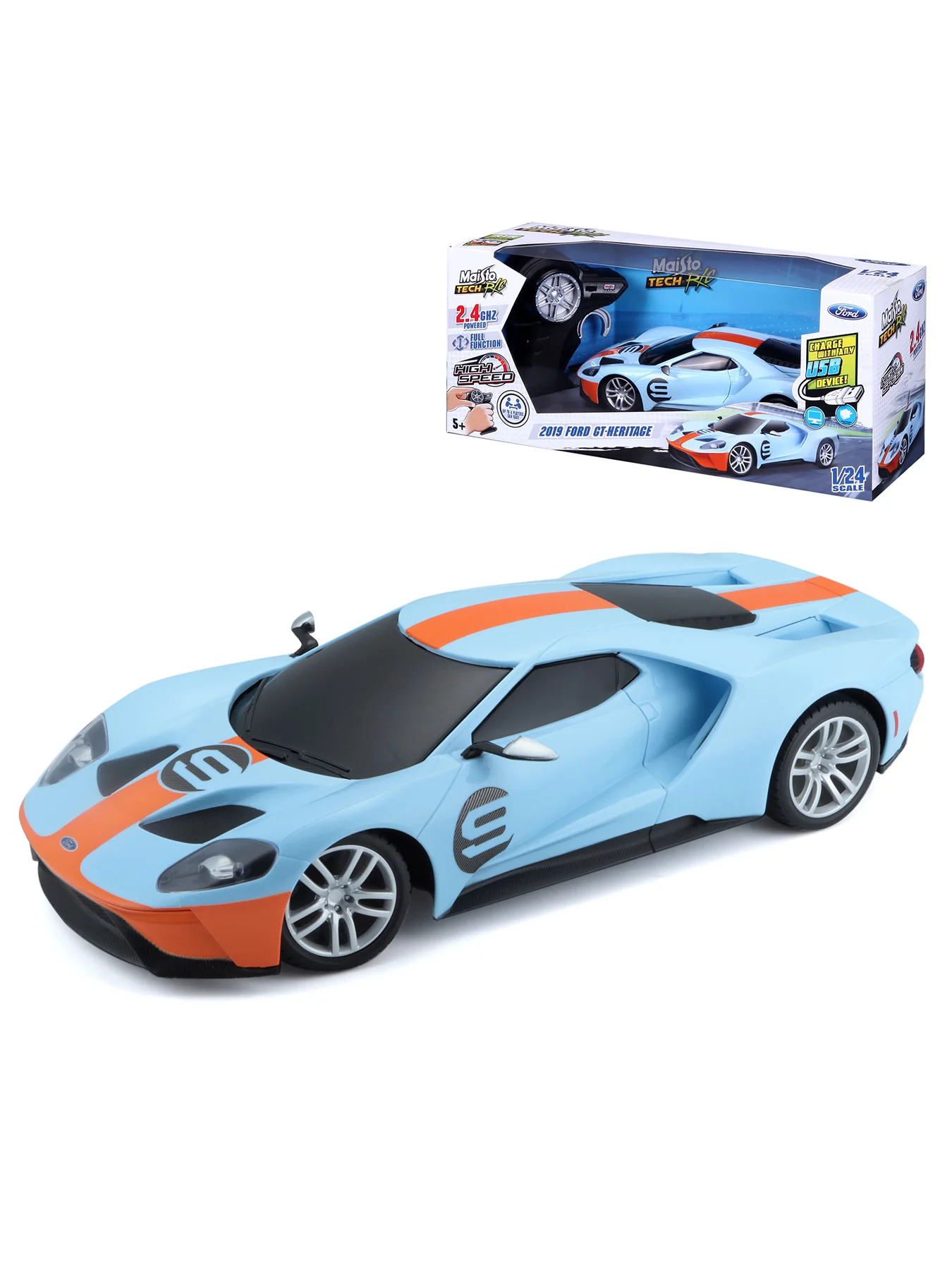 1:24 Premium Rc Ford Gt Heritage 2.4ghz Model Car - Image 3