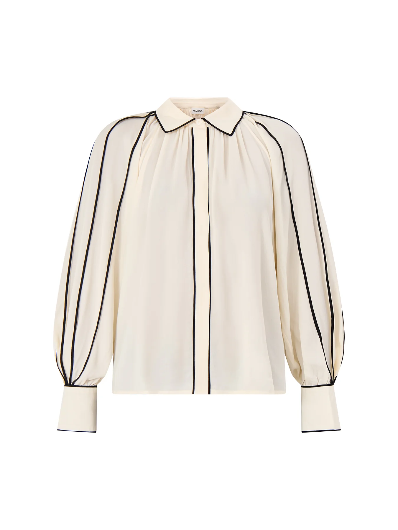 Bea Contrast Edge Chiffon Blouse