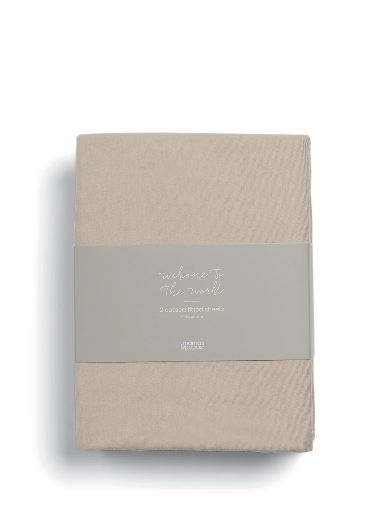2 Cot Bed Mocha Fitted Sheets