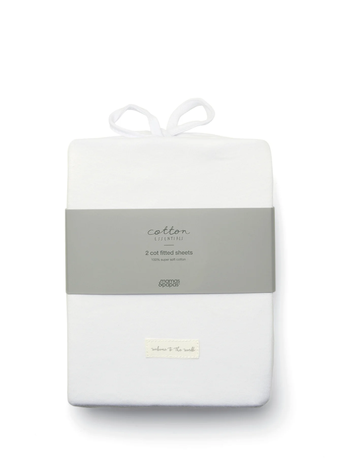 2 Cot Fitted White Sheets