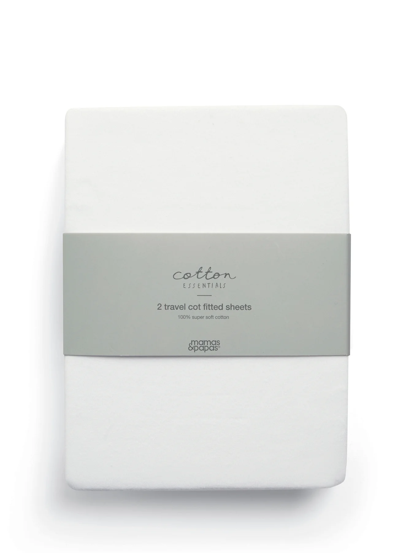 2 Travel White Fitted Sheets