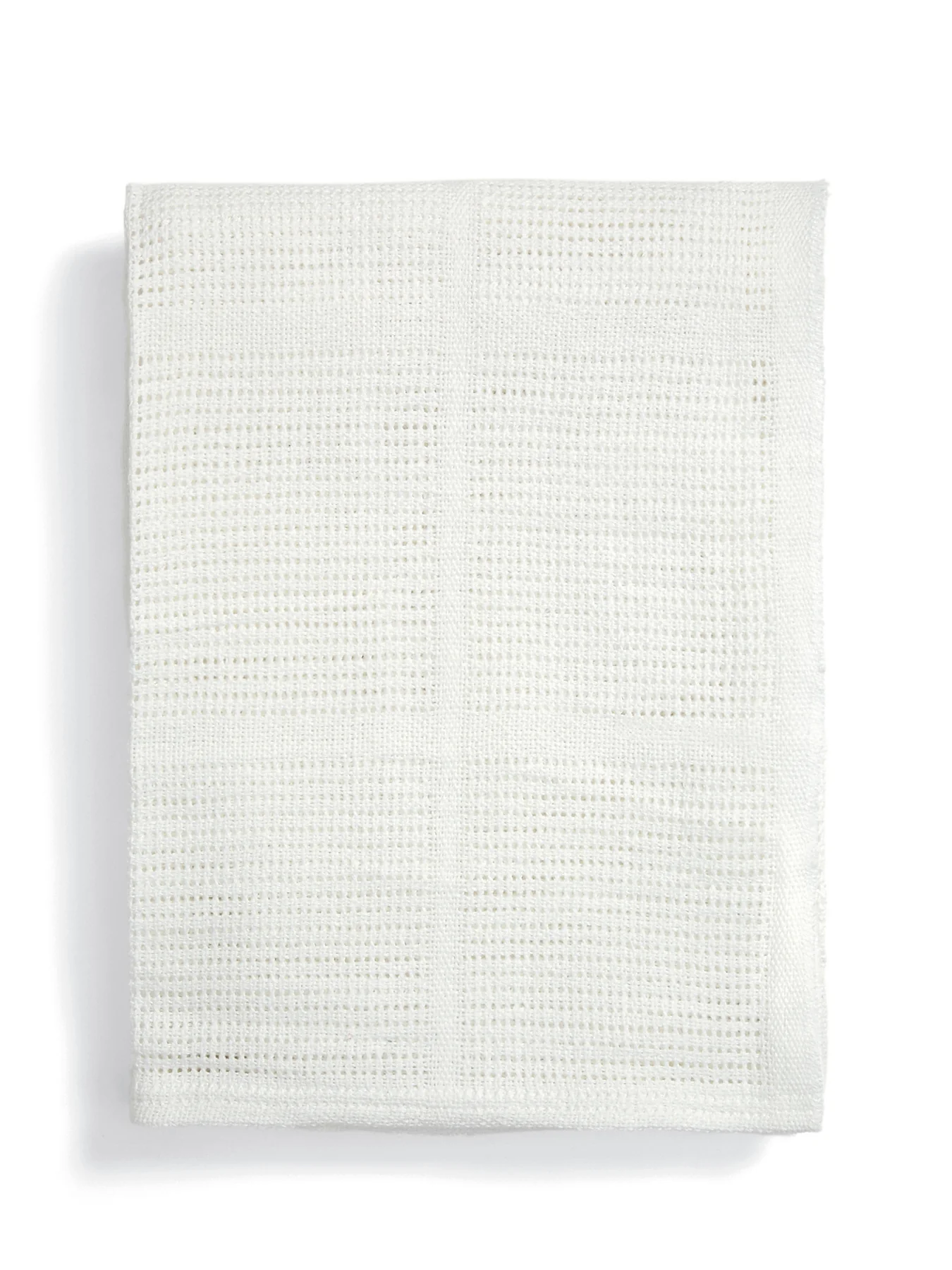 Cellular Cot Bed White Blanket