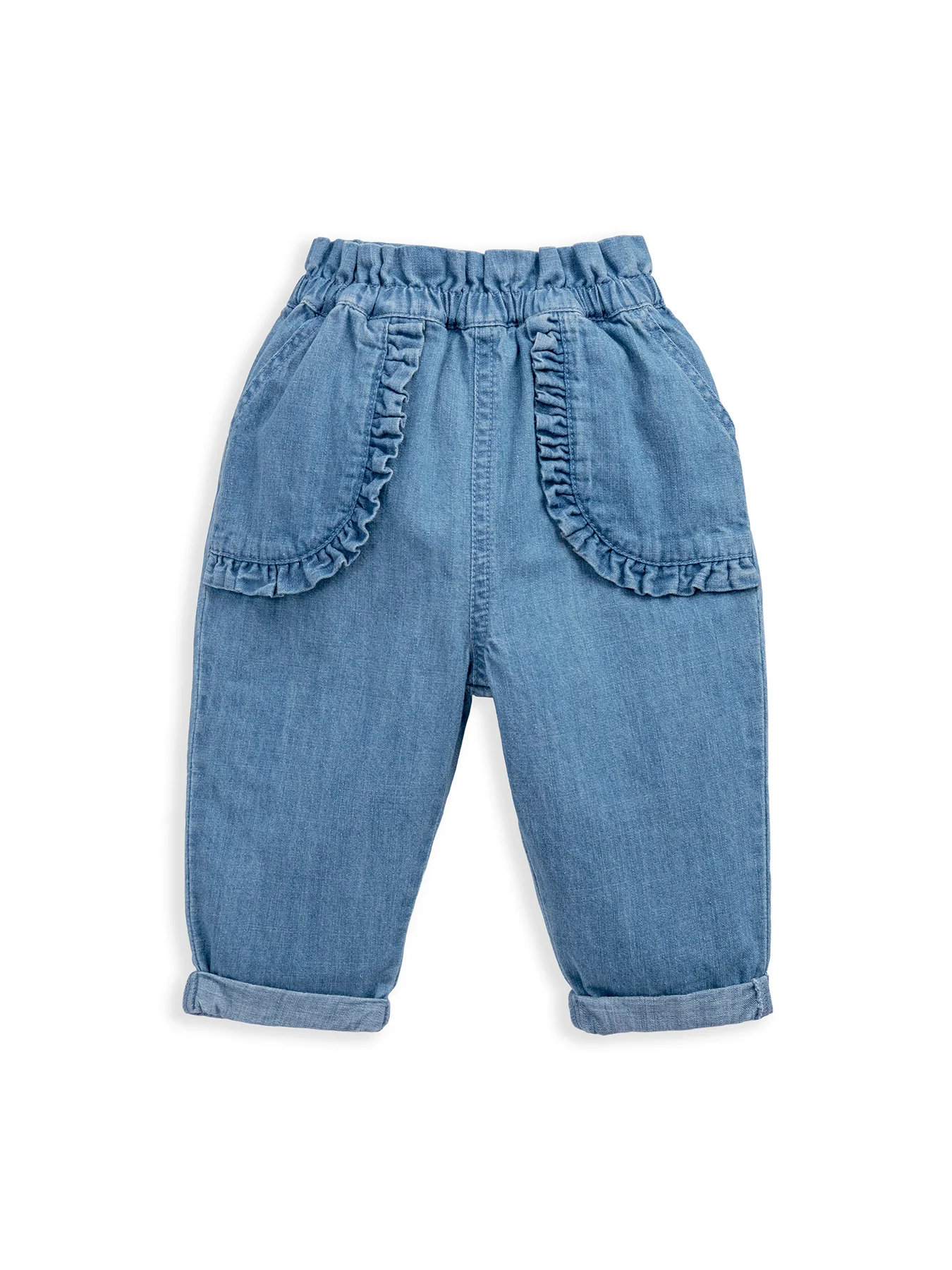 Baby Frill Detail Jeans Blue