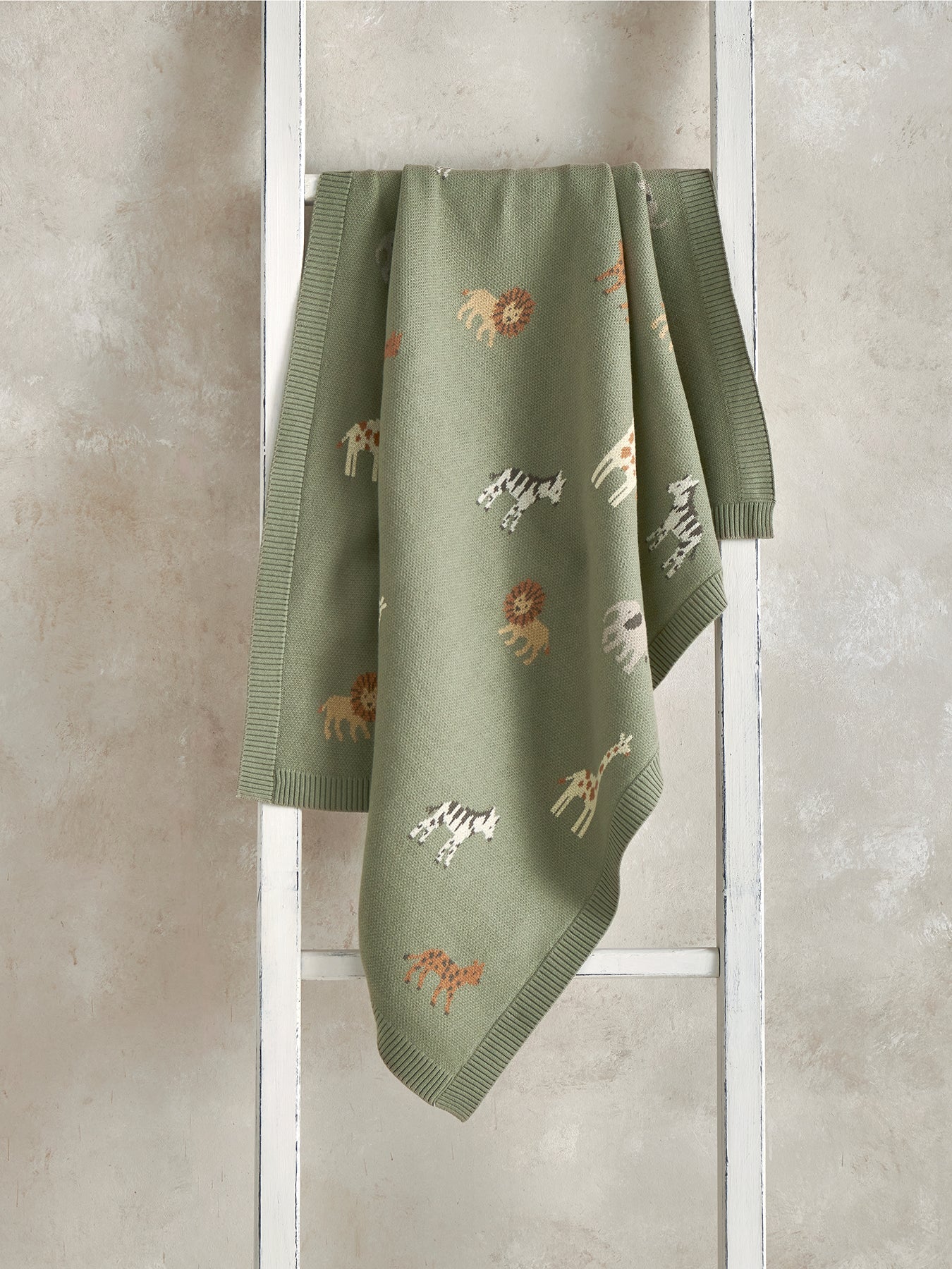 Knitted Blanket Safari Sage - Image 2