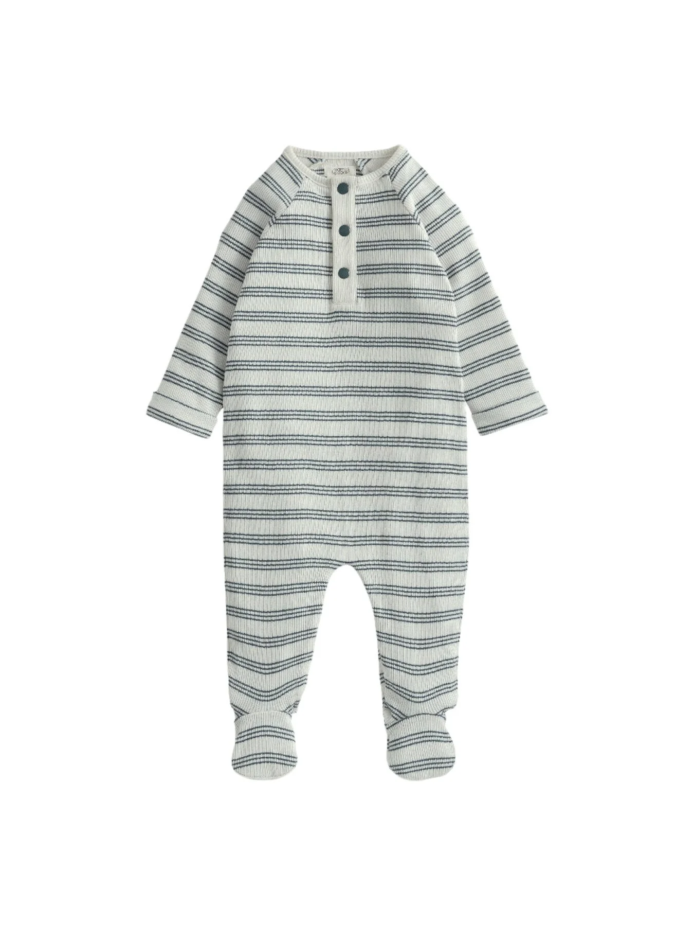 Ribbed Stripe All In One Blue