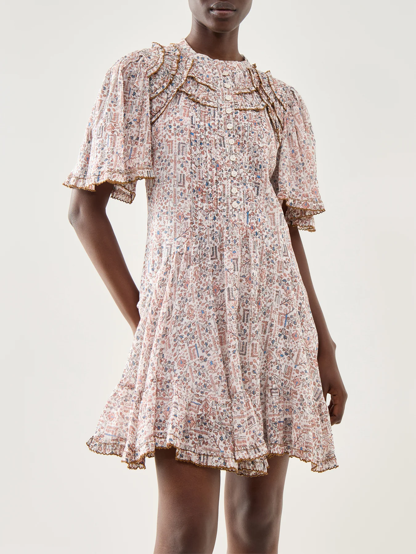 Celyana-Ga Filly Short Sleeve Mini Dress - Image 4