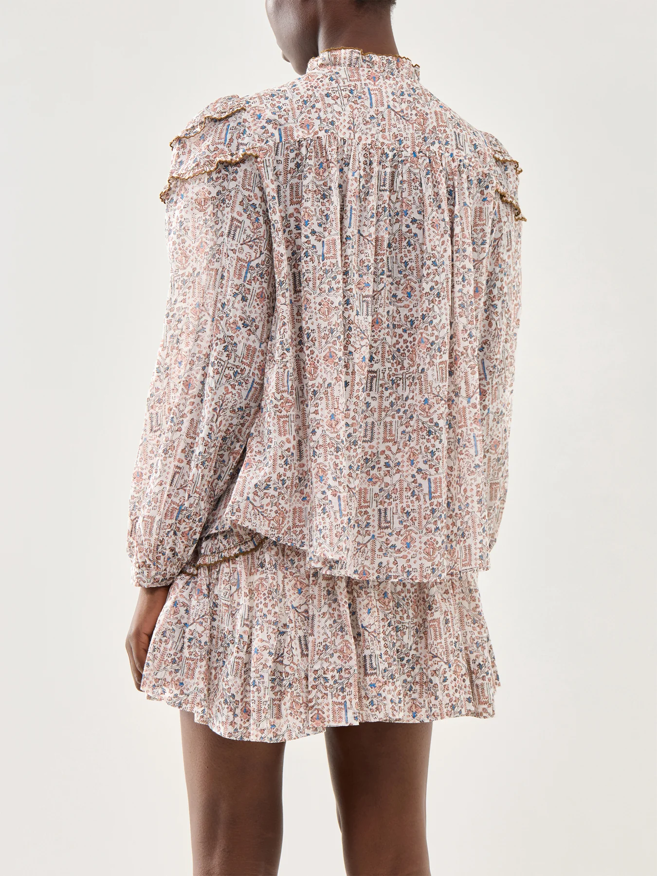 Crysta-Ga Printed Peasent Blouse - Image 5