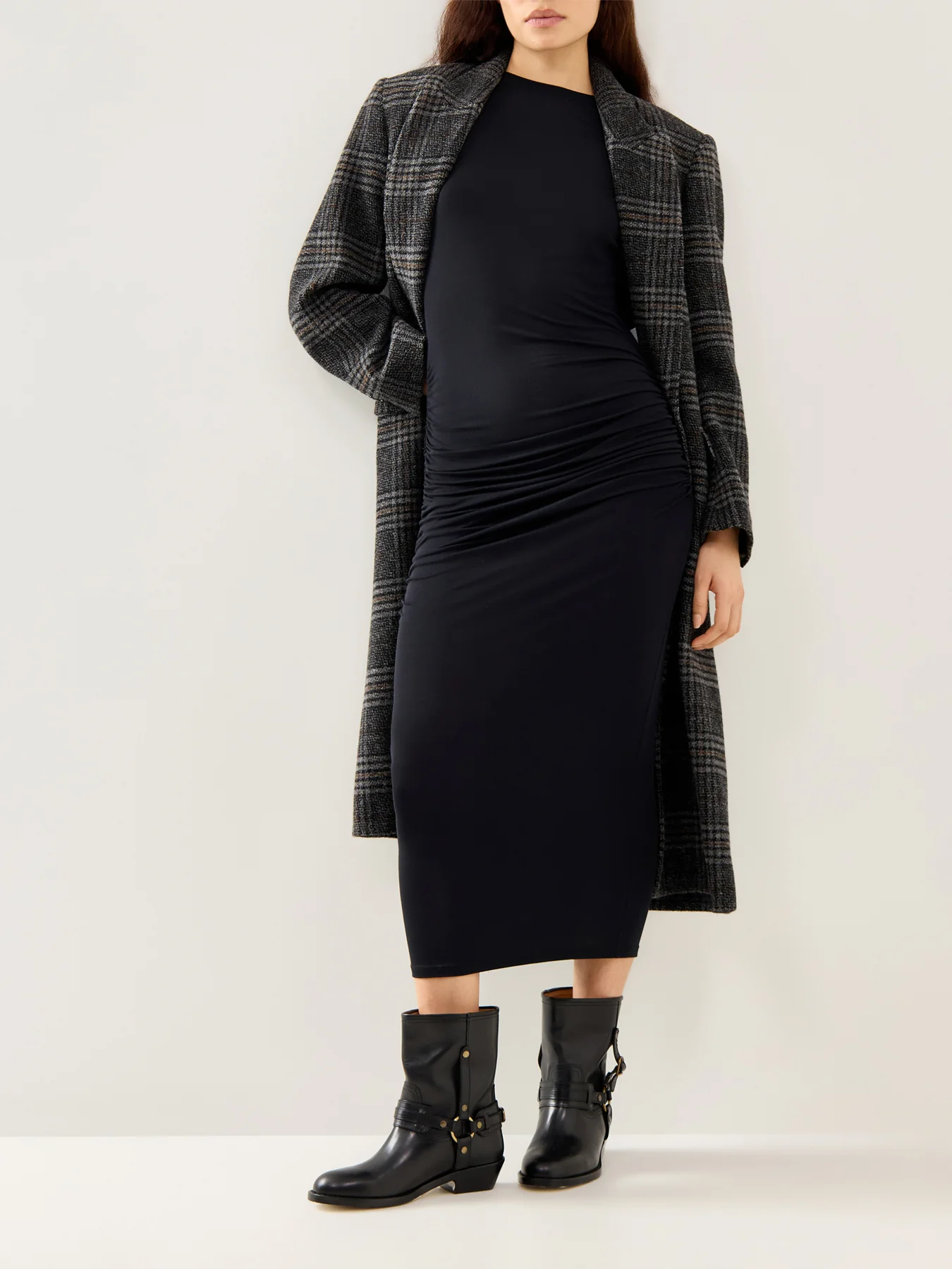 Donna Maxi Long Sleeve Dress Black - Image 2