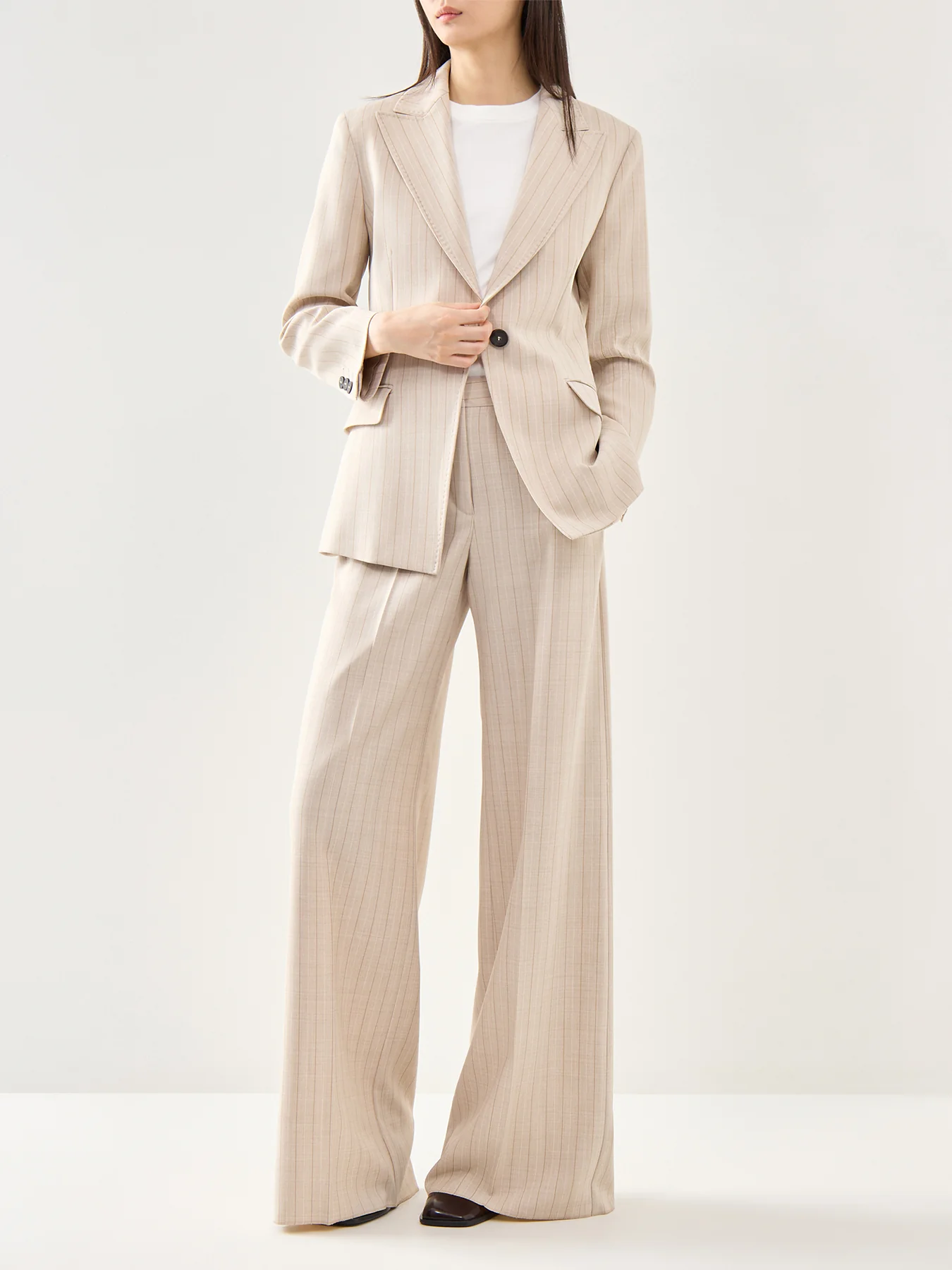 Marella Facile Pinstriped Blazer - Image 2