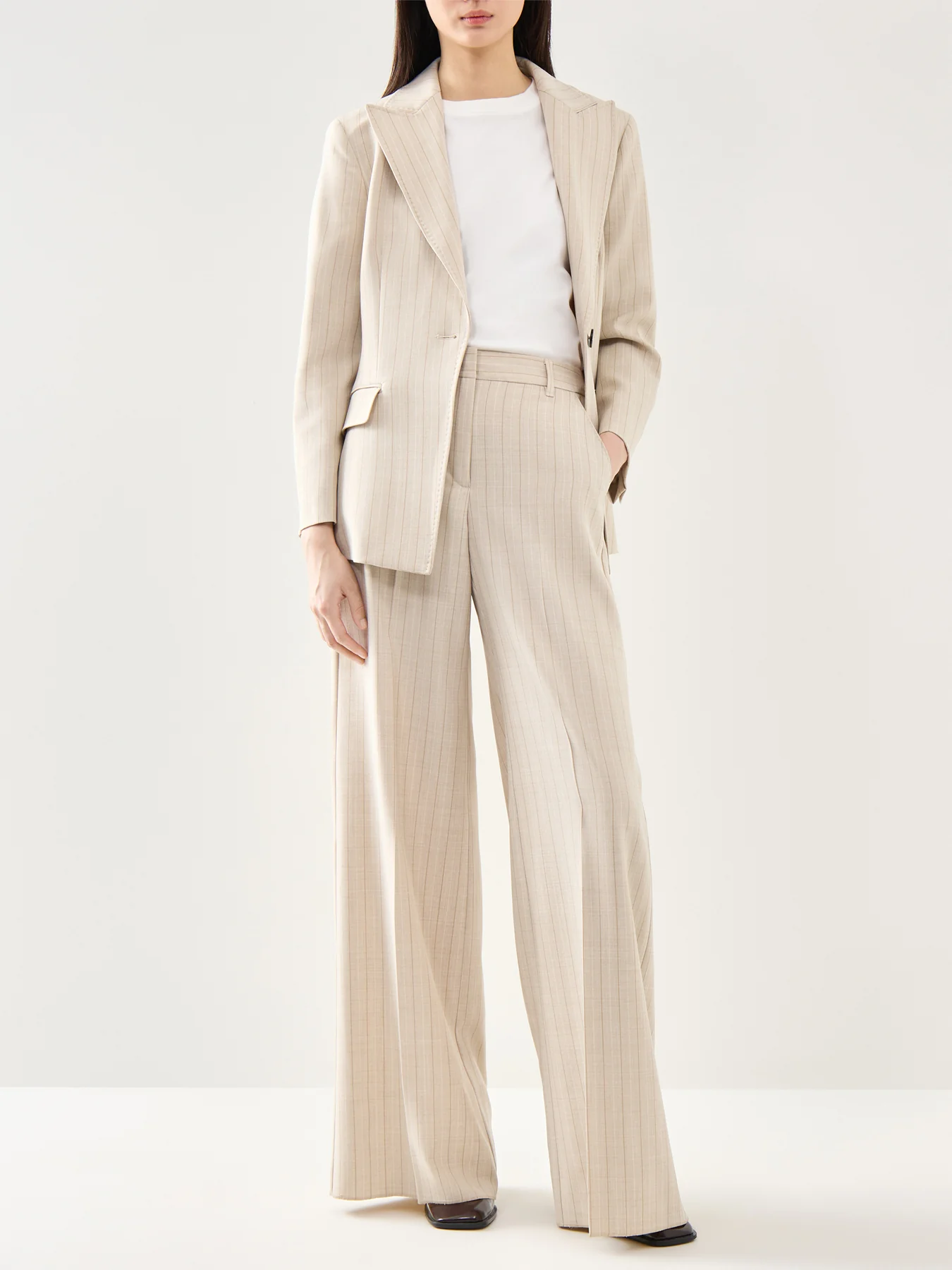 Marella Skipper Pinstriped Tailored Trouser - Image 2