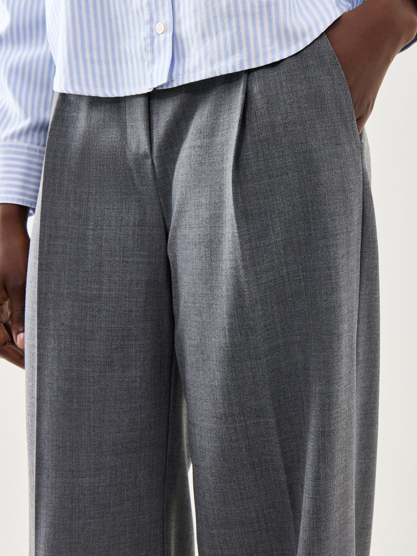 Marella Sport Diorama Elasticated Waist Pleated Front Wide Leg Trouser - Image 3