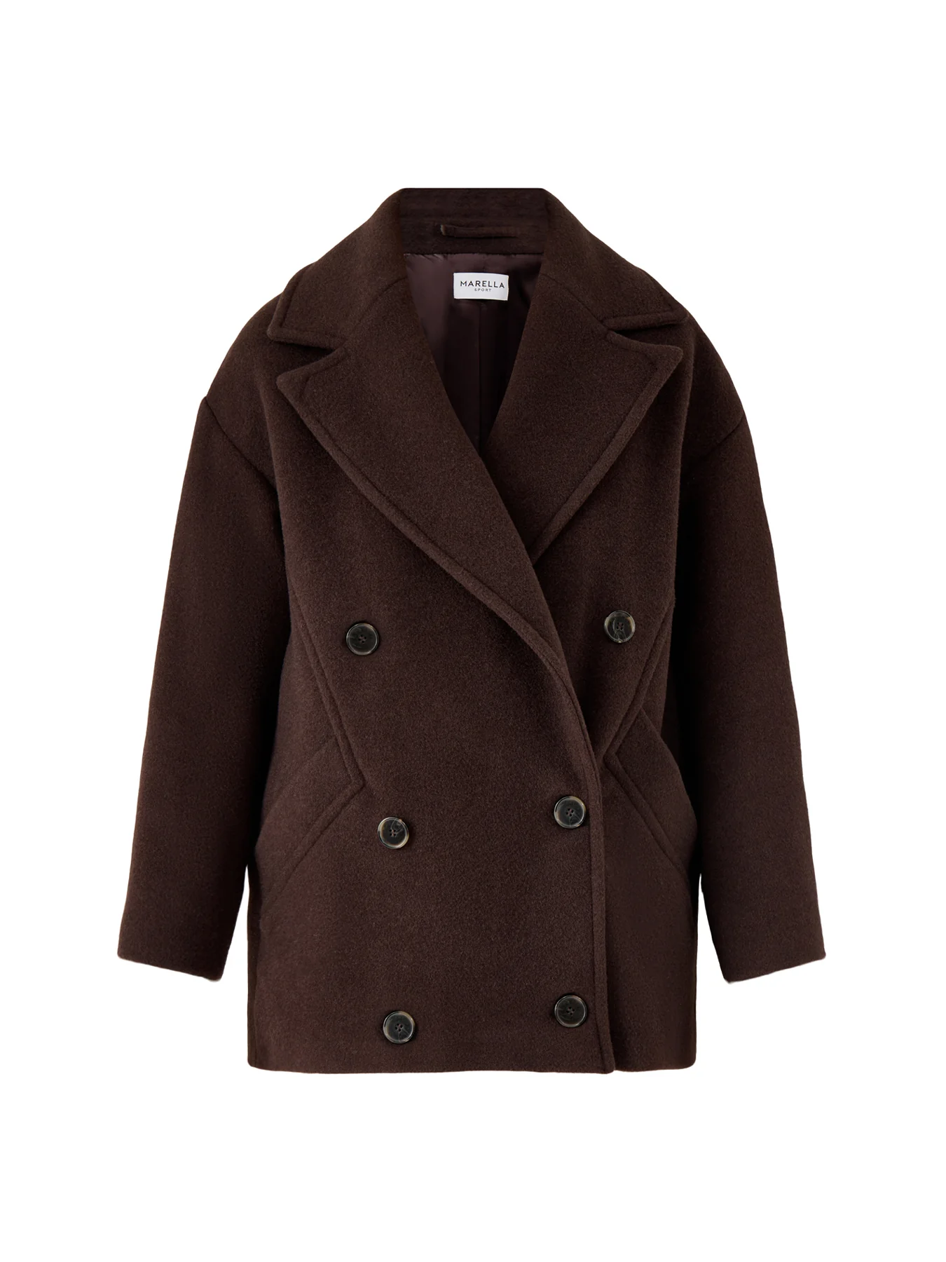 Sport Oggeri Short Double Breasted Coat Black