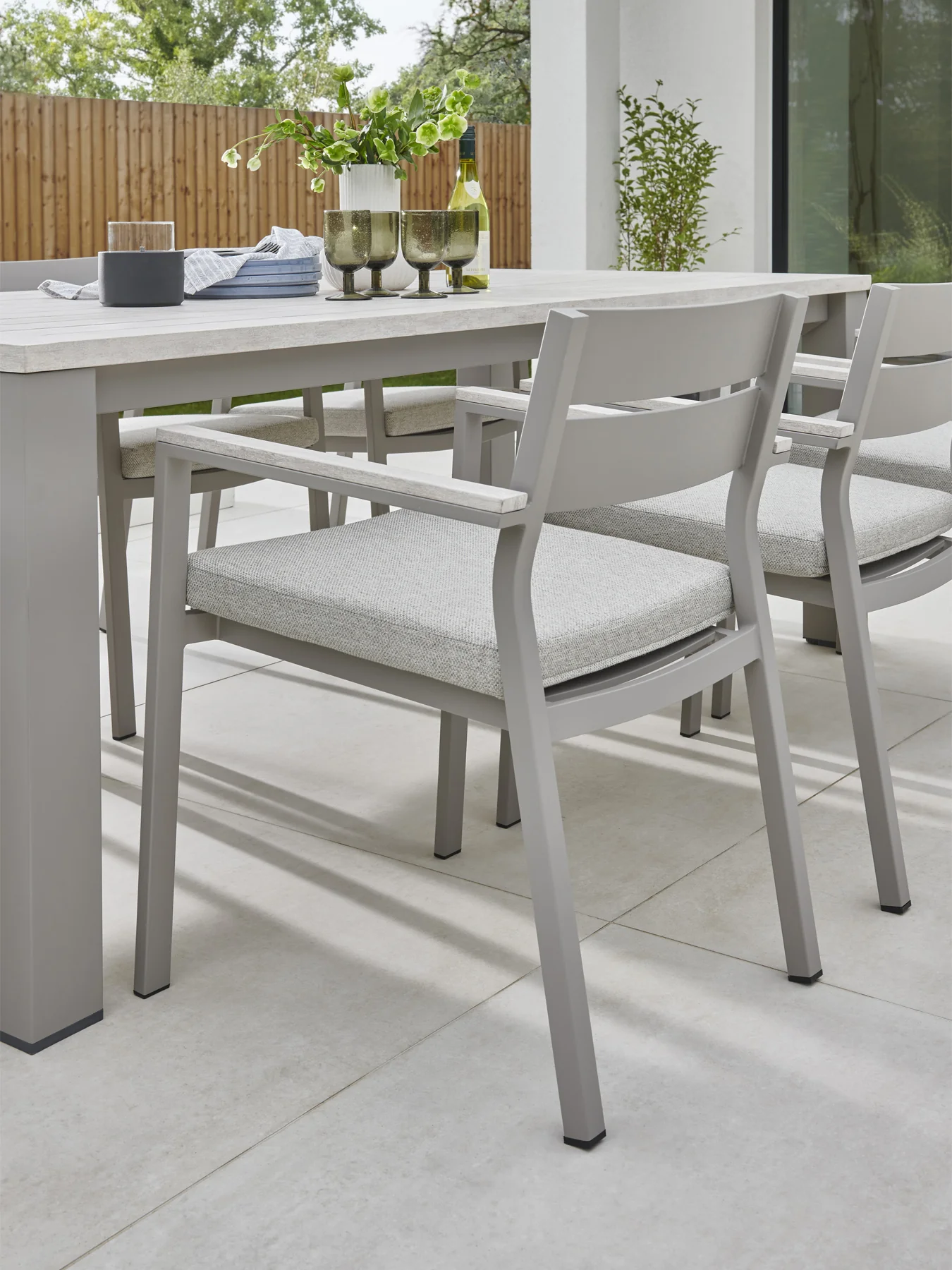 Marina 6 Seater Dining Table with 6 Chairs - Image 4