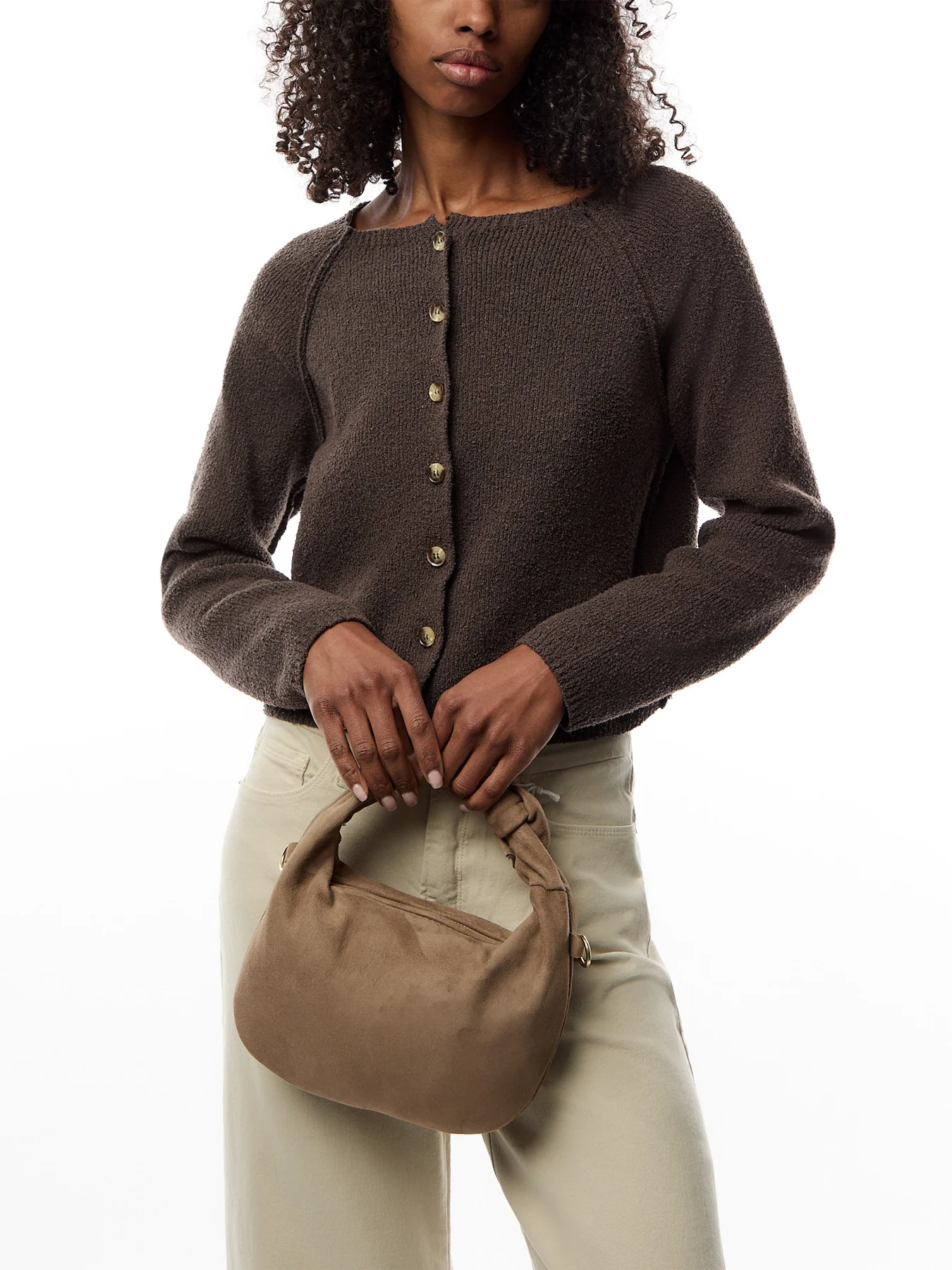 Small Suede Florentina Hobo - Image 2