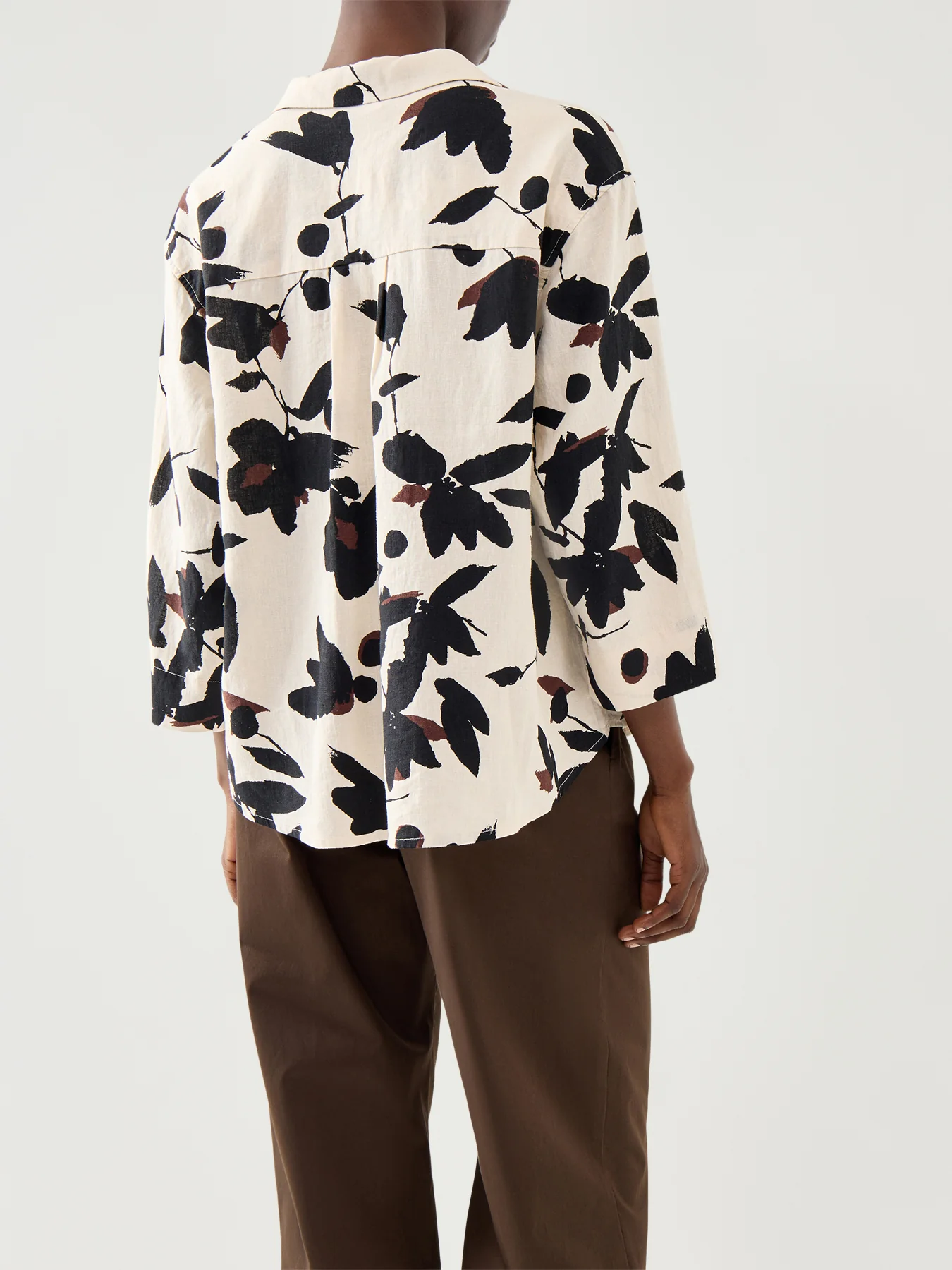 Darale Printed Linen Mix Top 3/4 Sleeve - Image 5