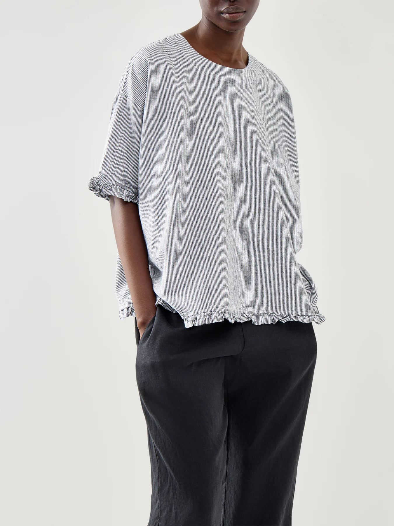 Dreuma Linen Mix Stripe Top - Image 4