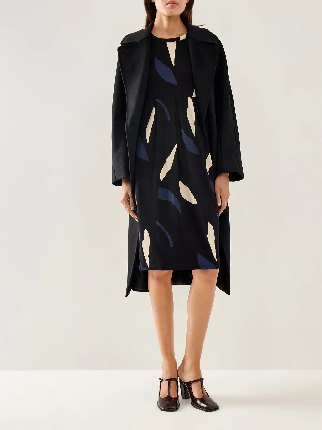 Manamo Printed Dress Navy Blazer - Image 2