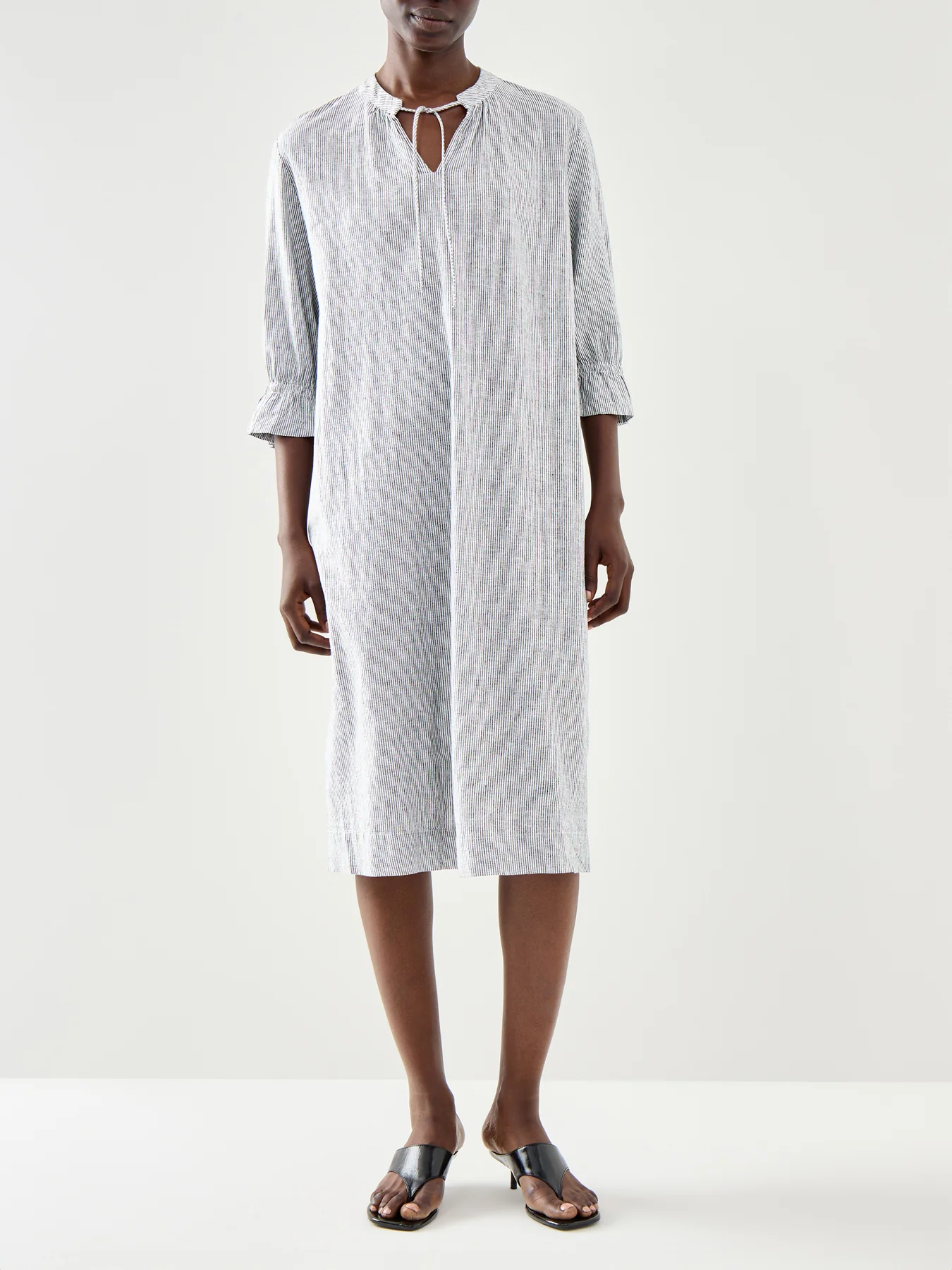 Natalia Linen Mix Stripe Dress - Image 2