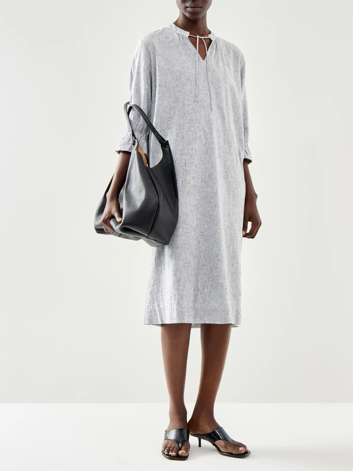 Natalia Linen Mix Stripe Dress - Image 4