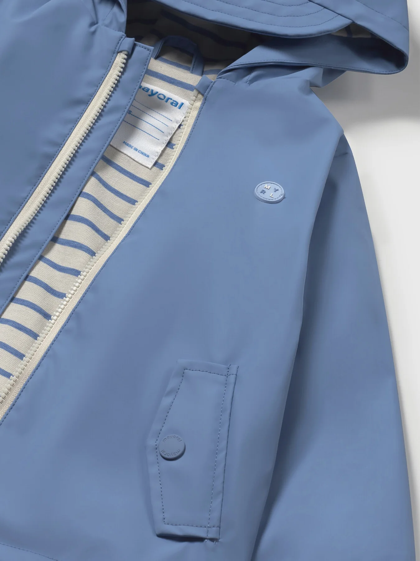 Baby Blue Water Repellent Raincoat - Image 3