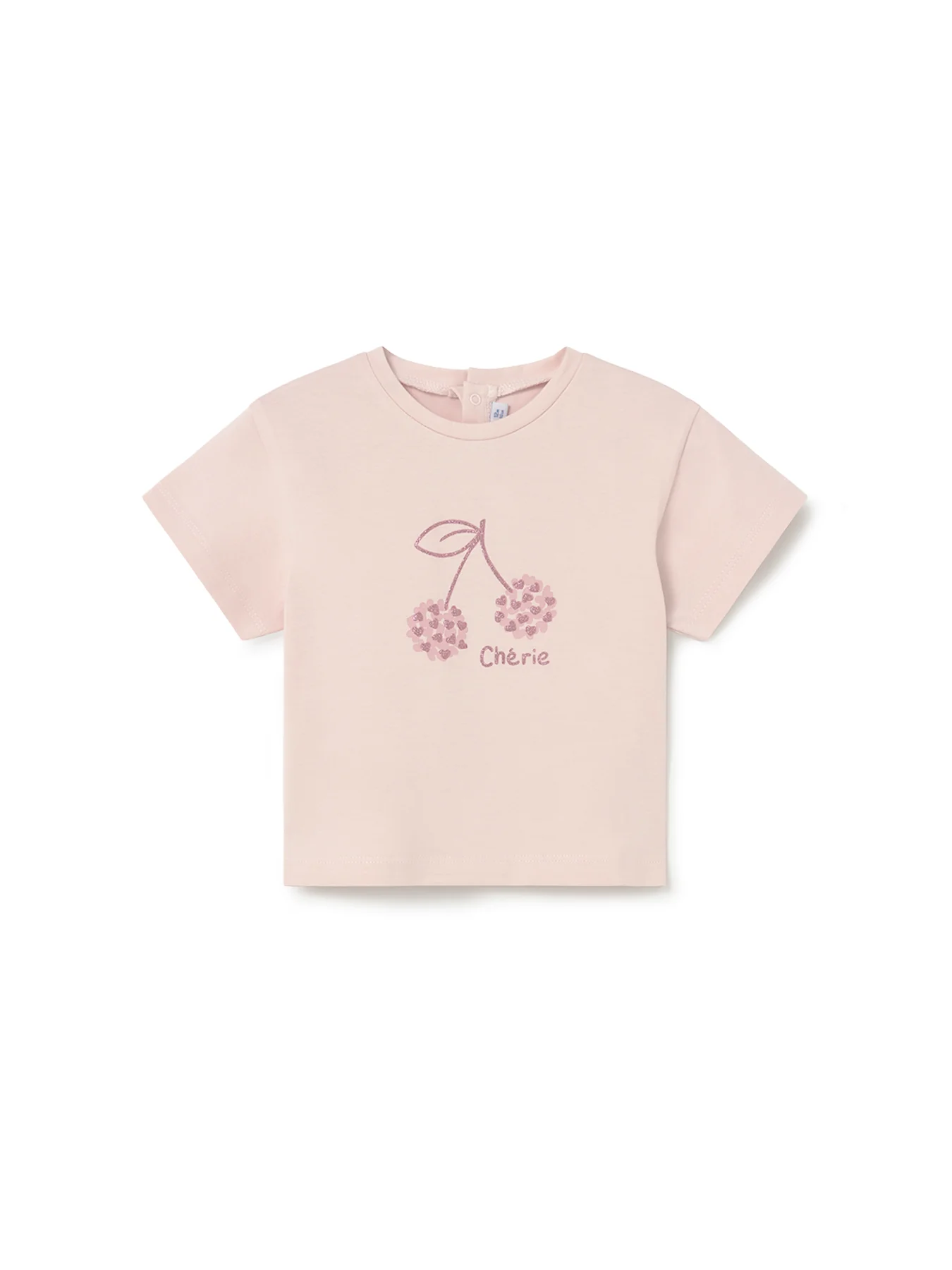 Baby Cherry Short Sleeve T-Shirt Pink
