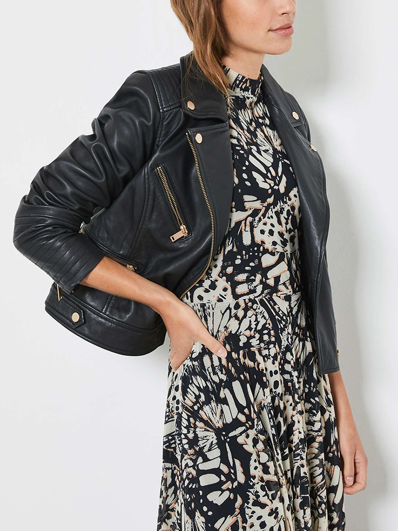Leather Biker Jacket - Image 4